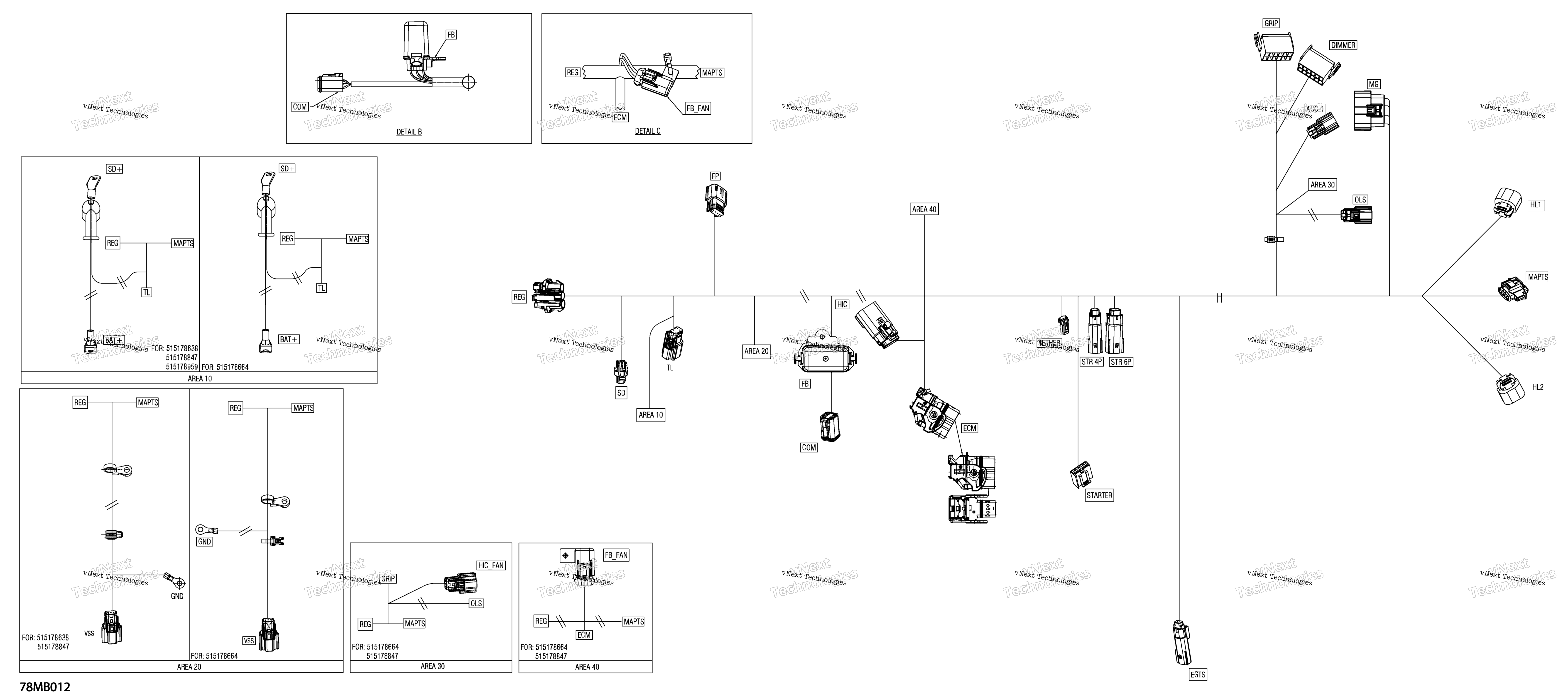 Электрооборудование - Main Harness - 515178959
