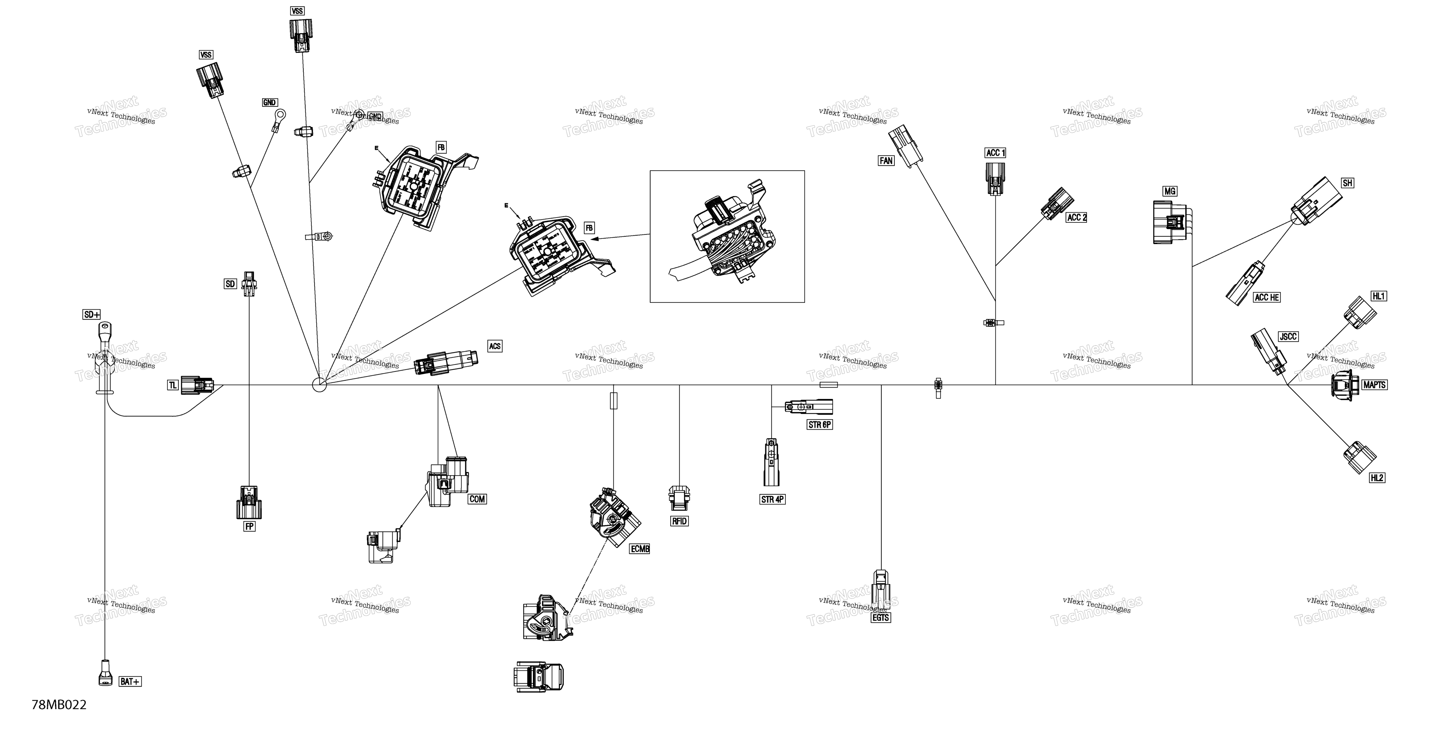 Электрооборудование - Main Harness - 515178956