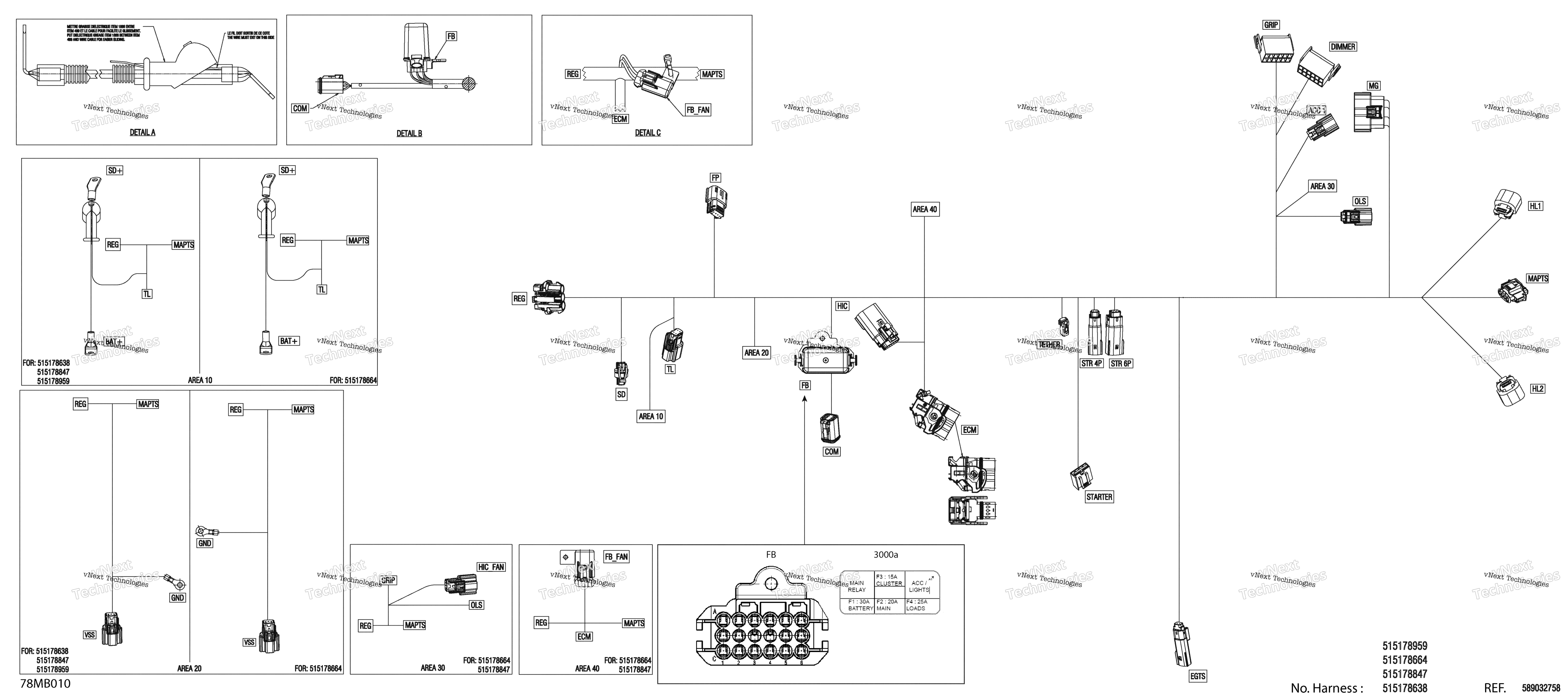 Электрооборудование - Main Harness - 515178847