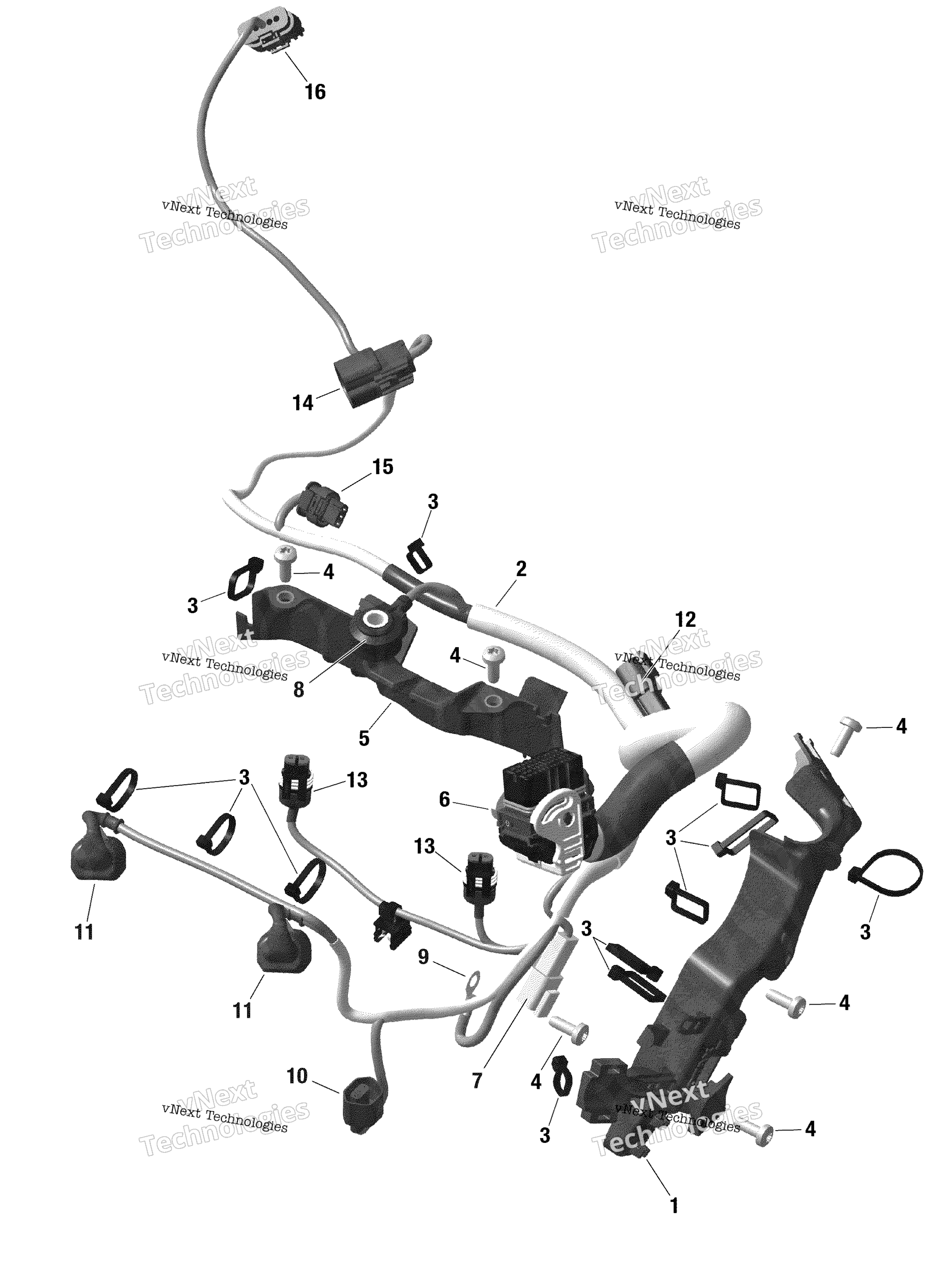 Электрооборудование - Engine Harness - 598 Rs