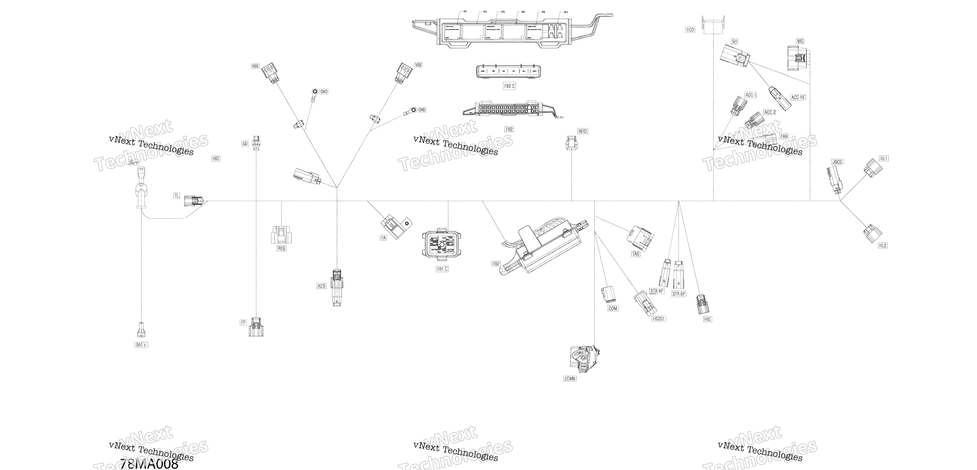 Электрооборудование - Main Harness - 515178939 - Model With Vip Hi-End Gauge