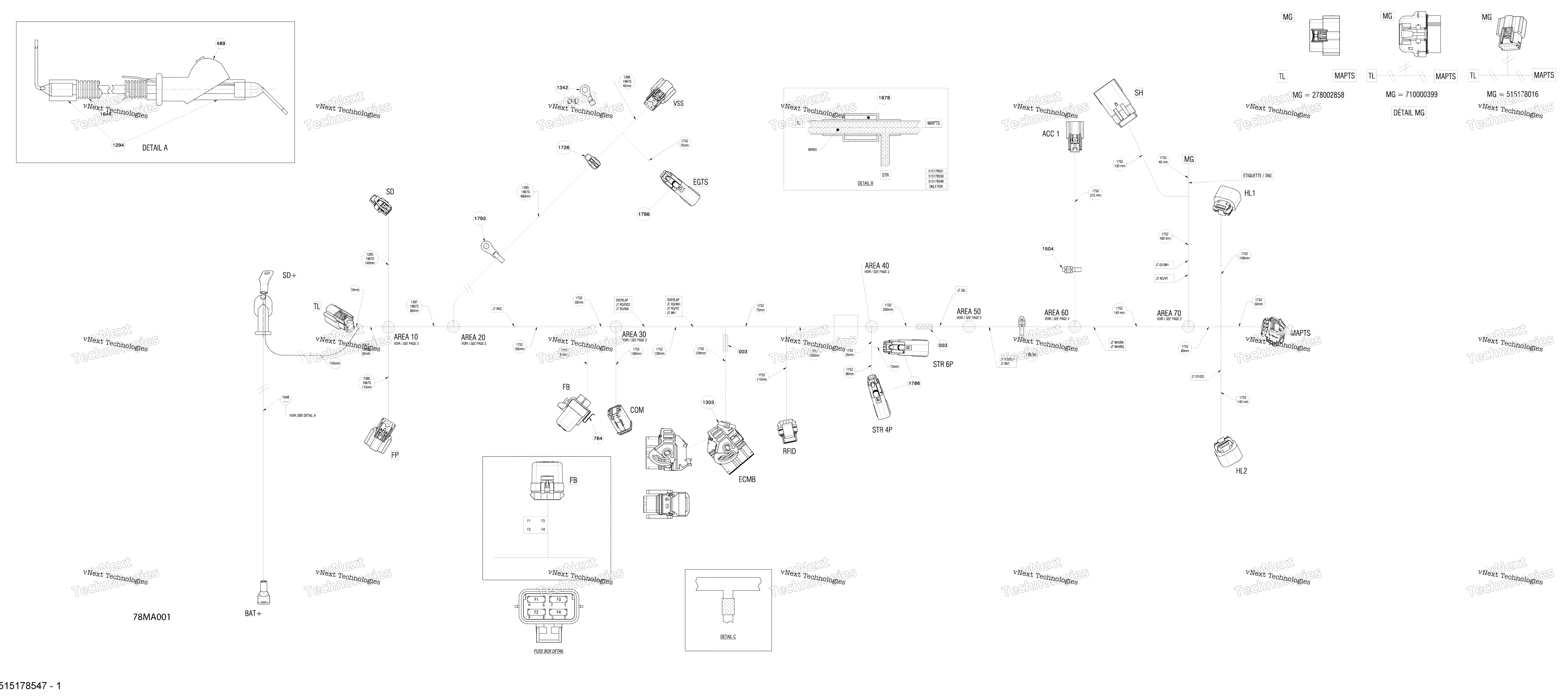 Электрооборудование - Main Harness - 515178550 - Part 1