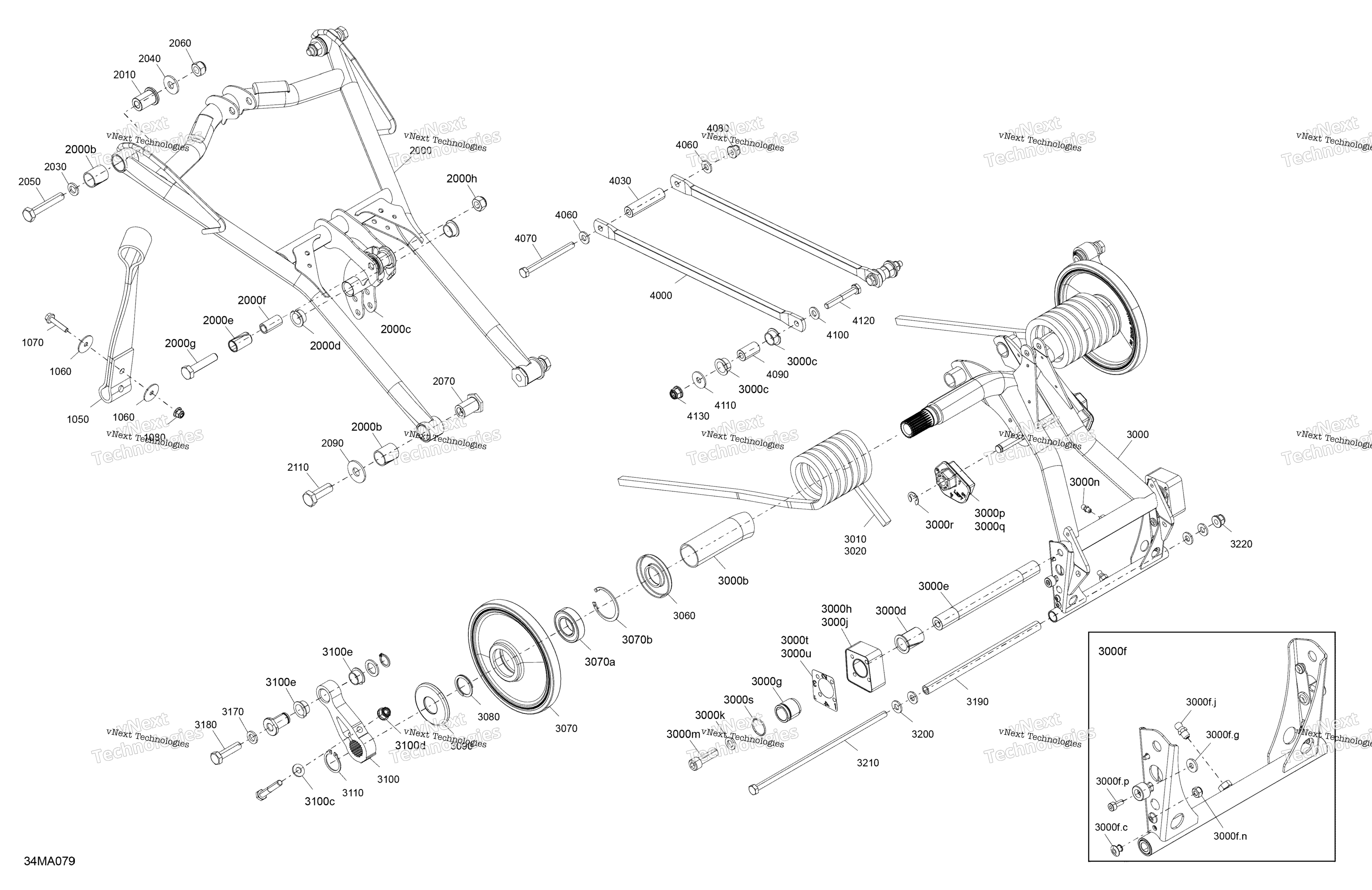 Подвеска - Rear - Upper Section - X