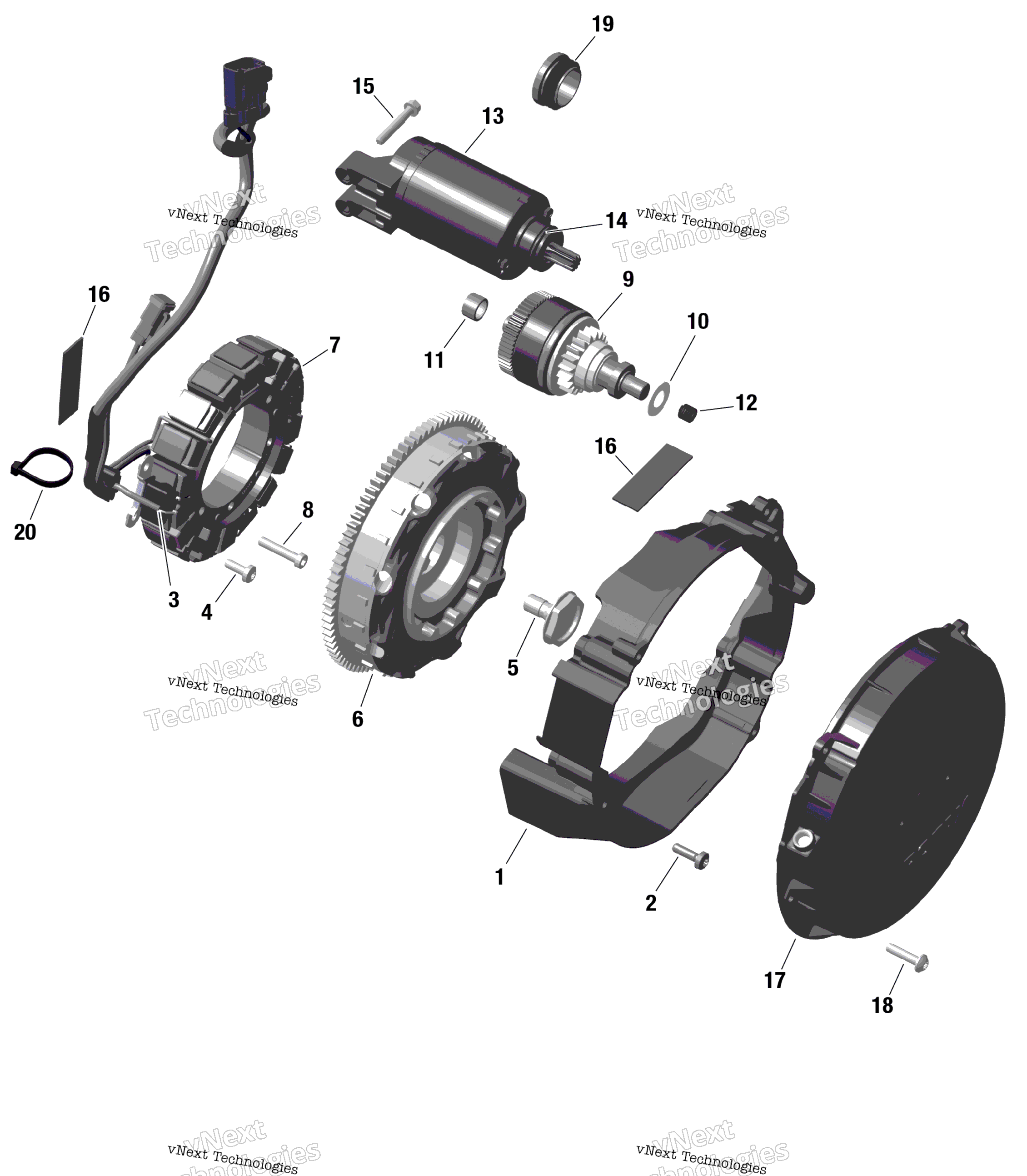 Rotax Magneto и Electric Starter Na