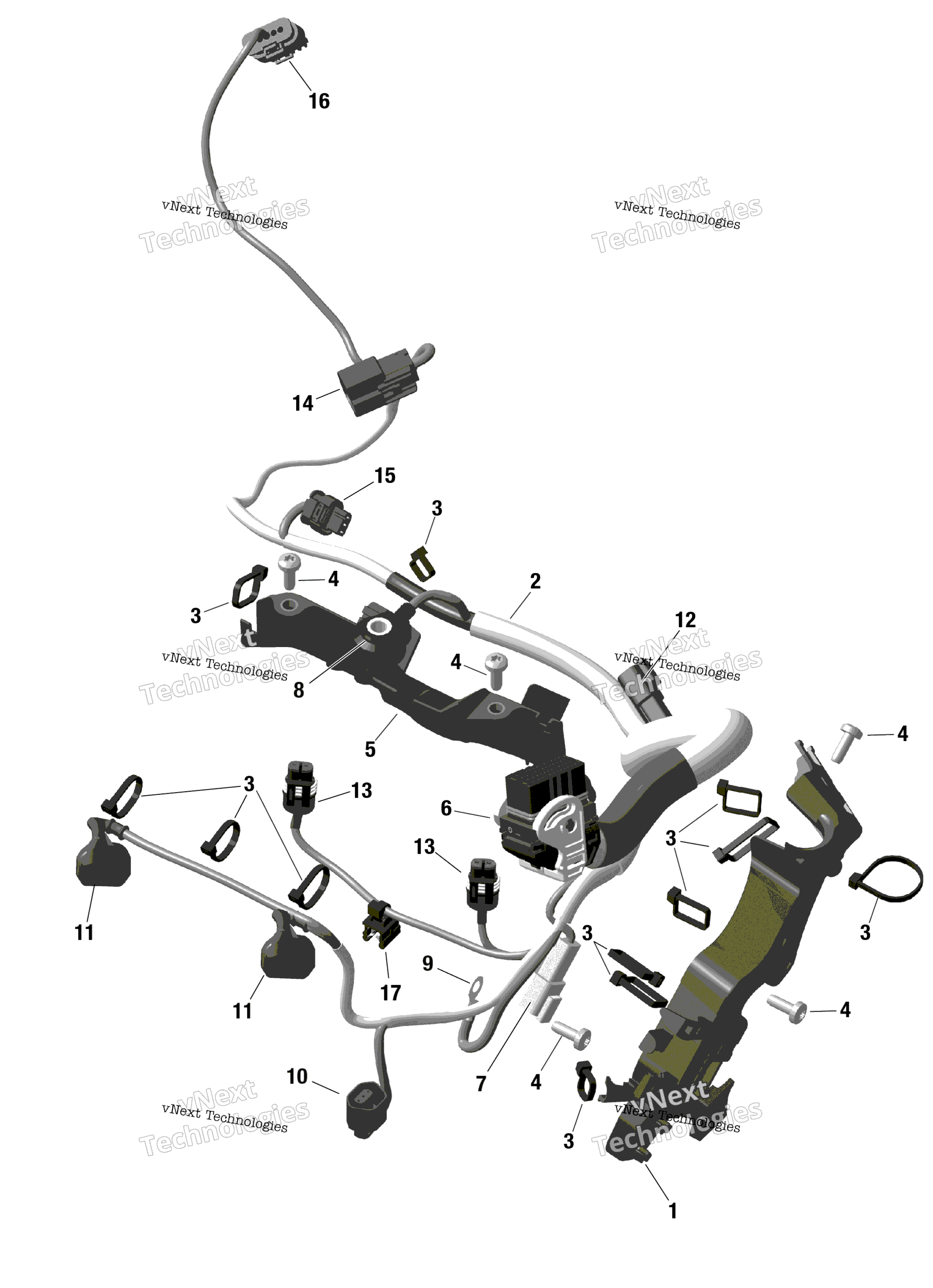 Rotax двигатель жгут и Electronic модуль
