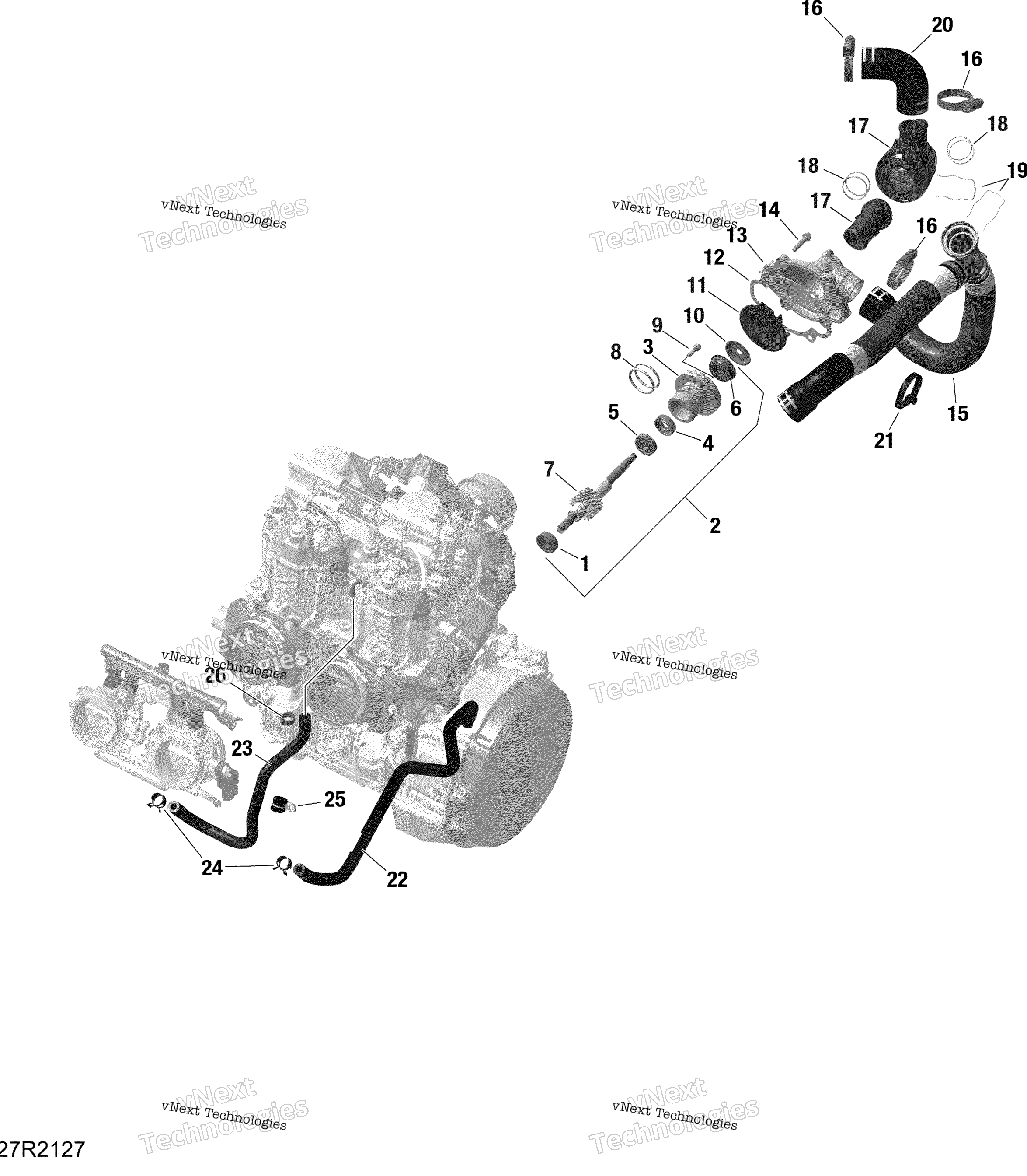 Rotax двигатель охлаждение Manual и Electric Start