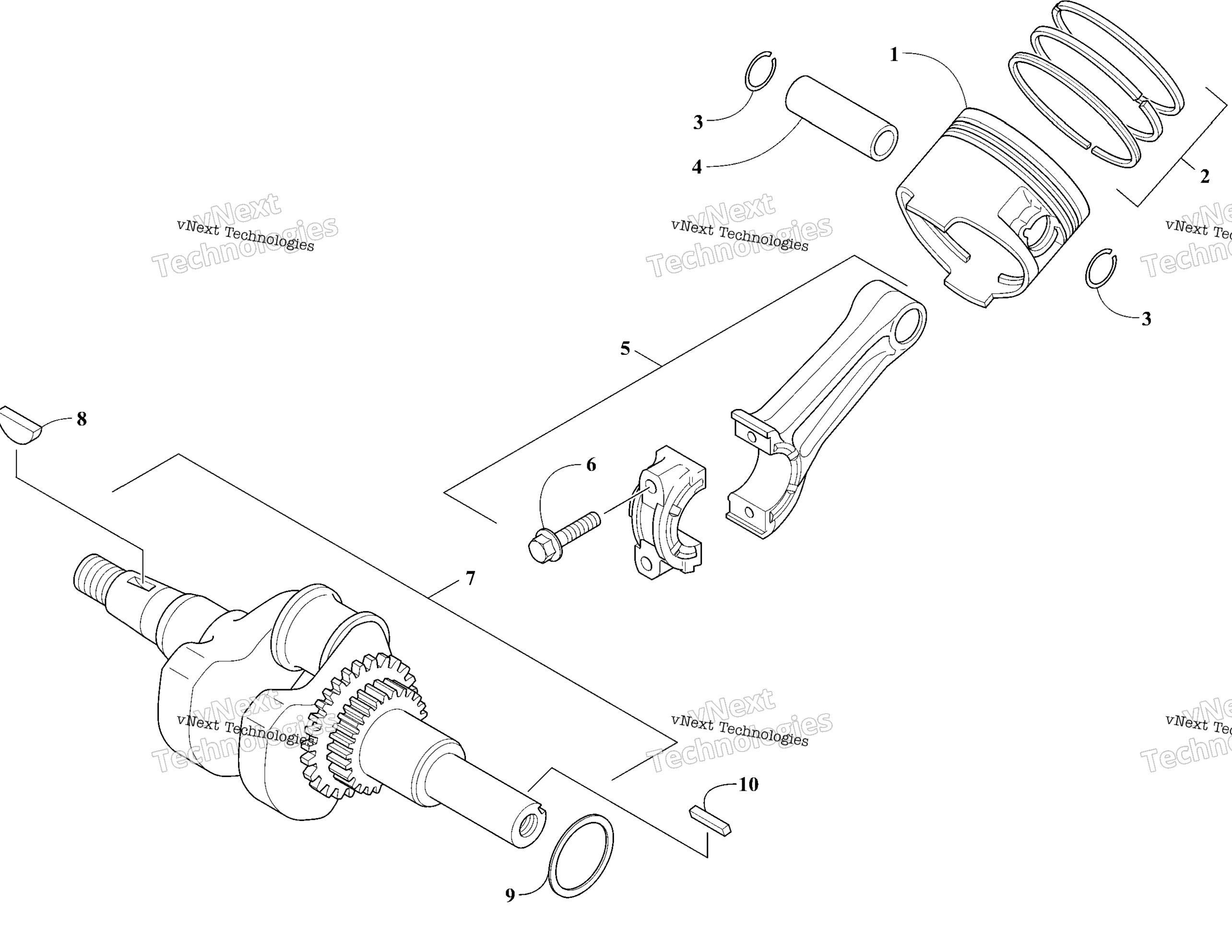 Двигатель - Piston And Crankshaft