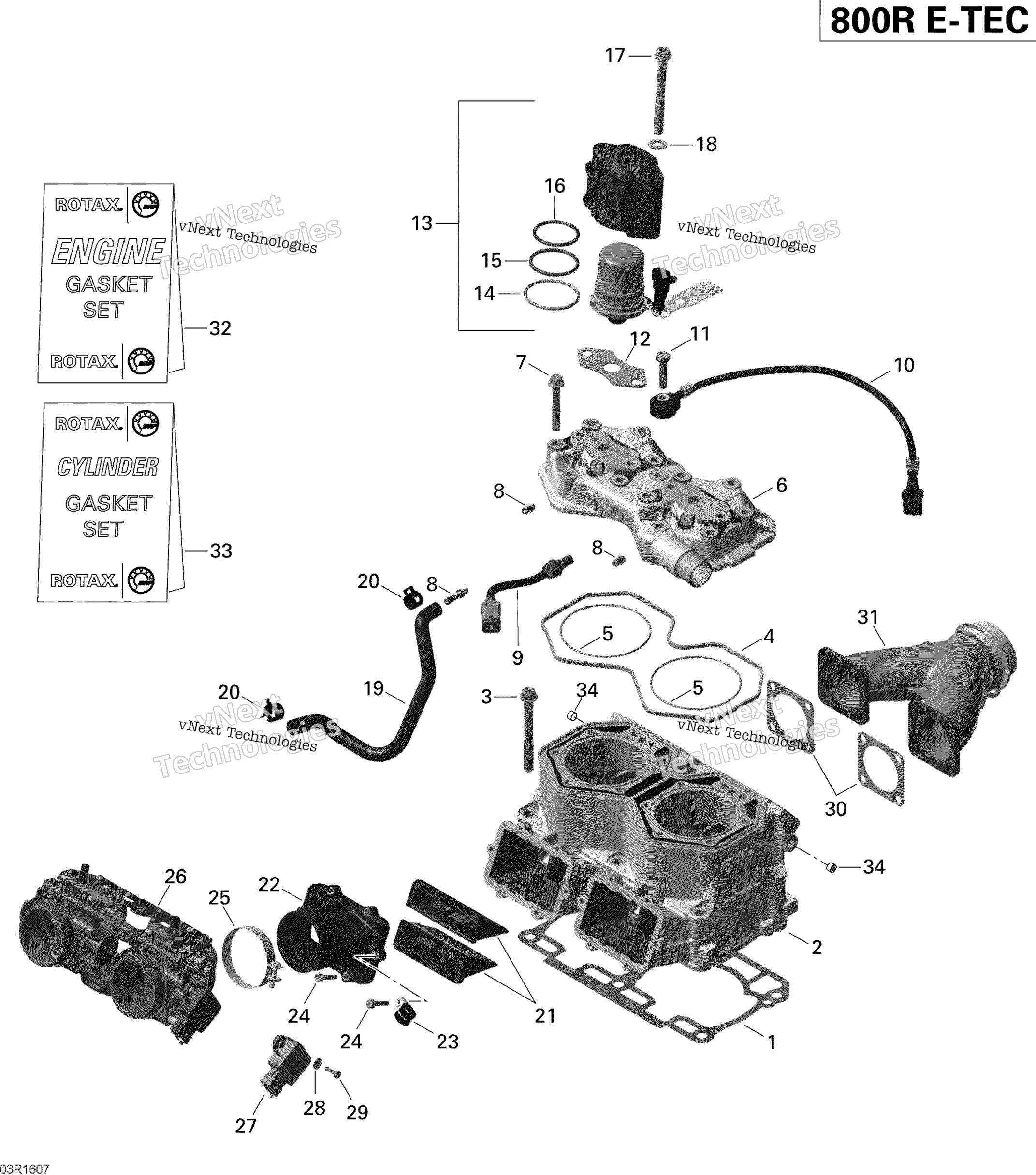 Цилиндр And Injection System - 800R E-Tec
