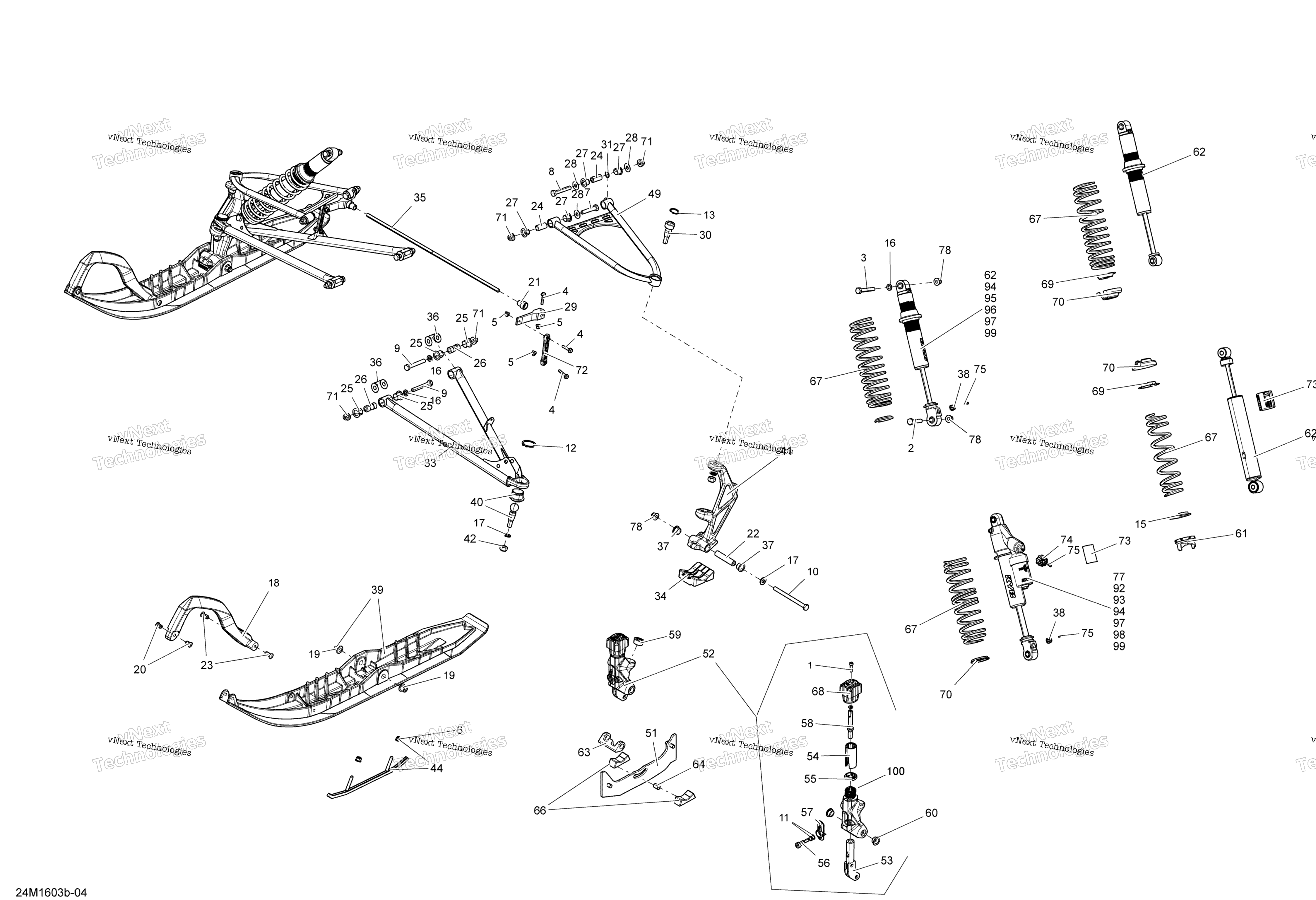 Передняя часть Suspension And Ski - 137 Model
