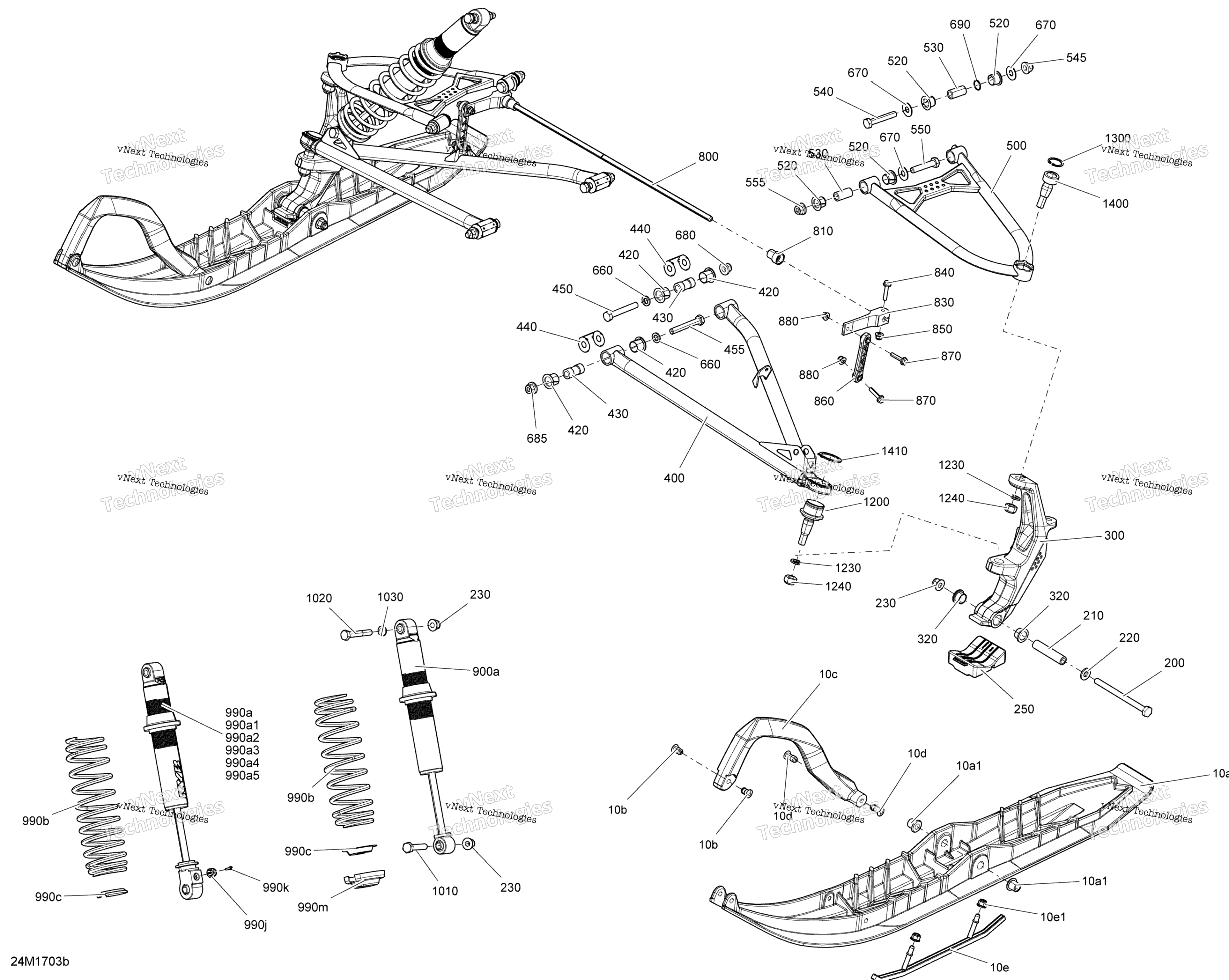 Передняя часть Suspension And Ski - Package Backcountry_Backcountry X
