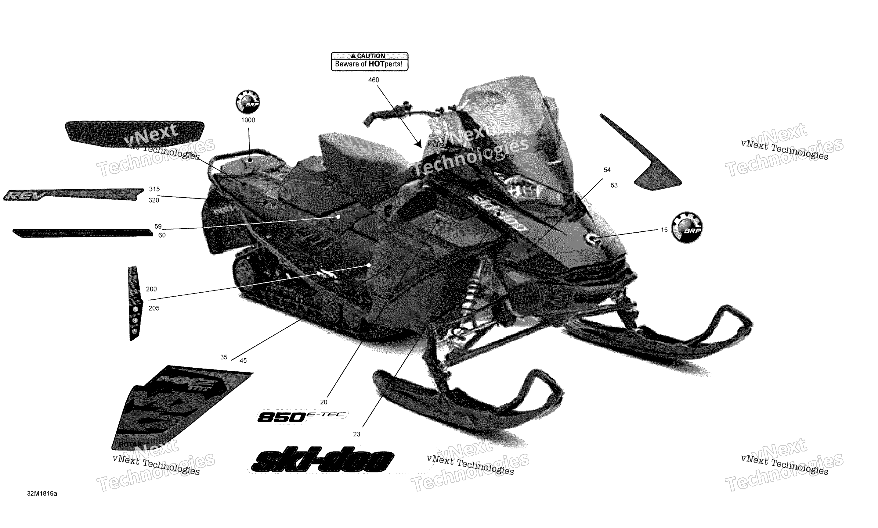 Наклейки Mxz - 850E-Tec - Package Tnt