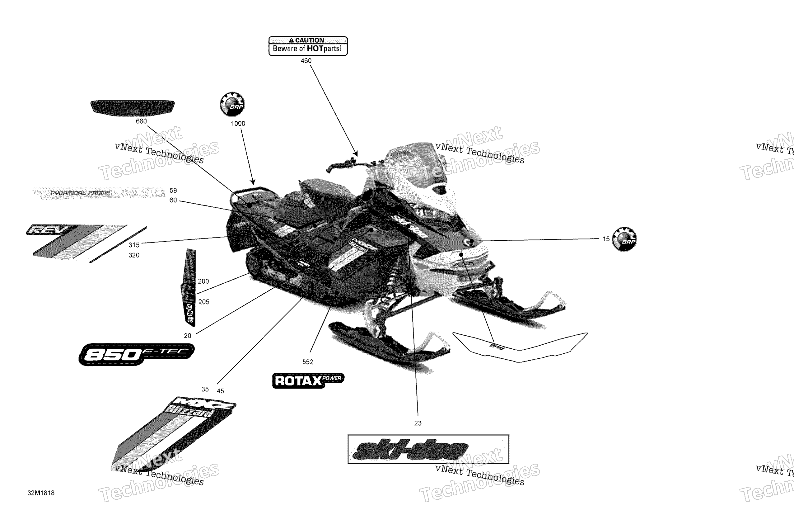 Наклейки Mxz - 850E-Tec - Package Blizzard