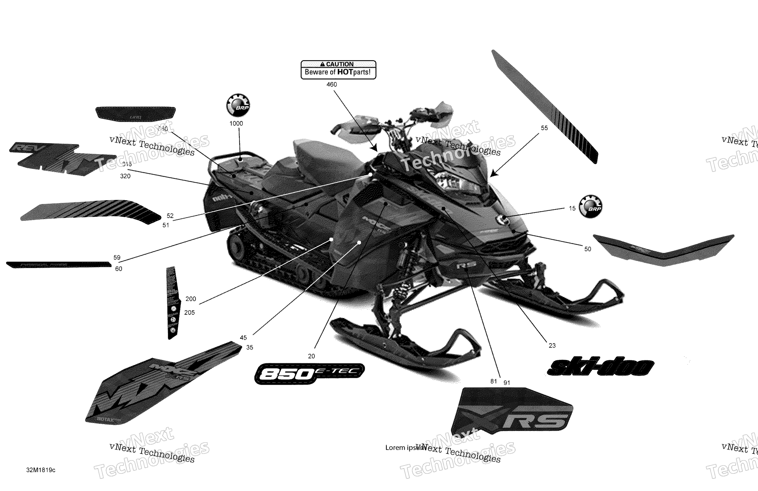 Наклейки Mxz - 850E-Tec - Package Xrs
