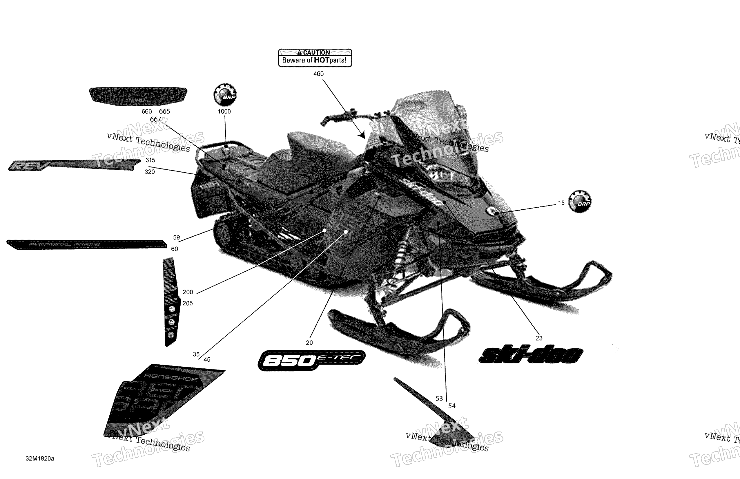 Наклейки Renegade - 850E-Tec - Package Adrenaline