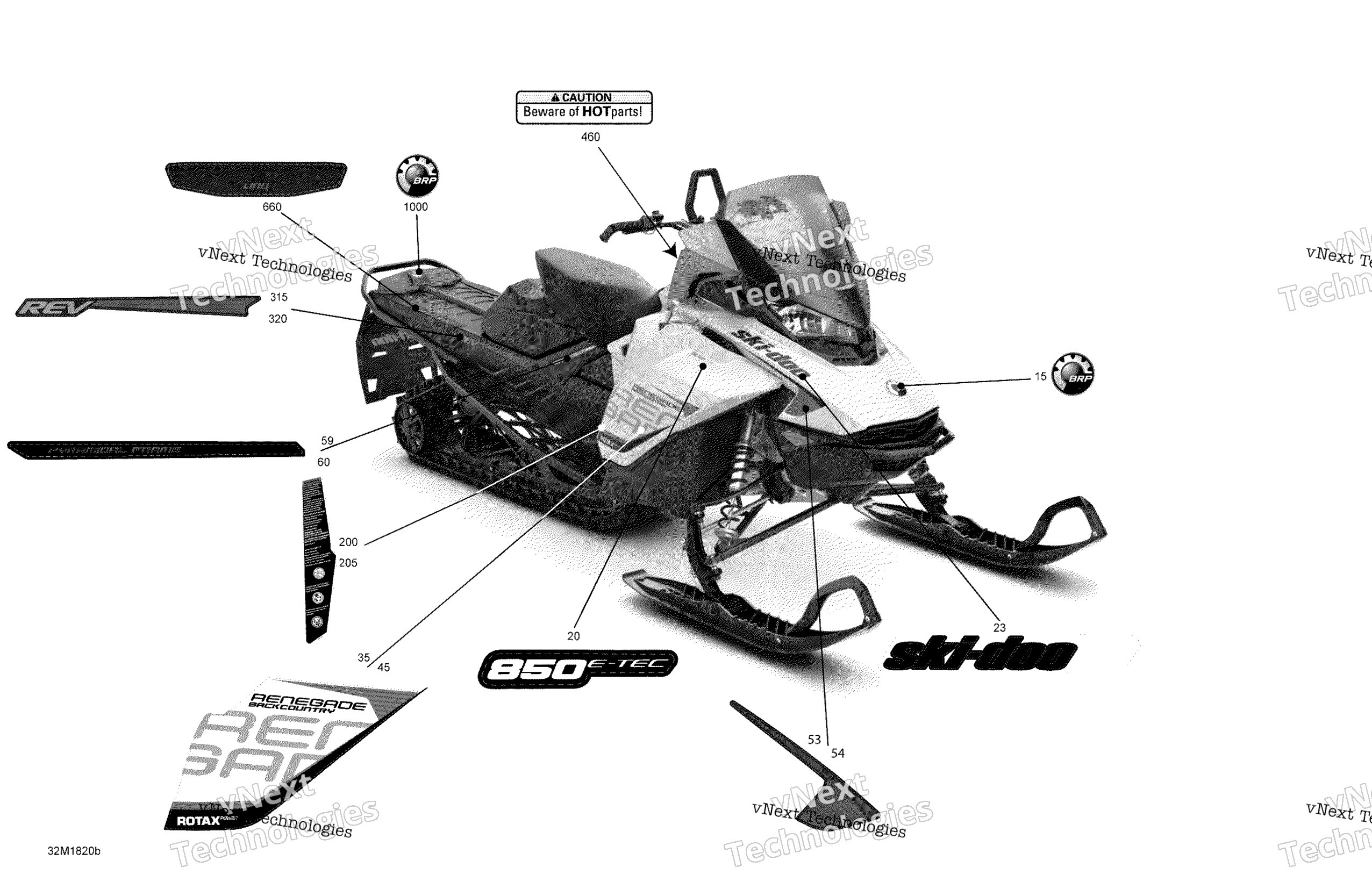 Наклейки Renegade - 850E-Tec - Package Backcountry