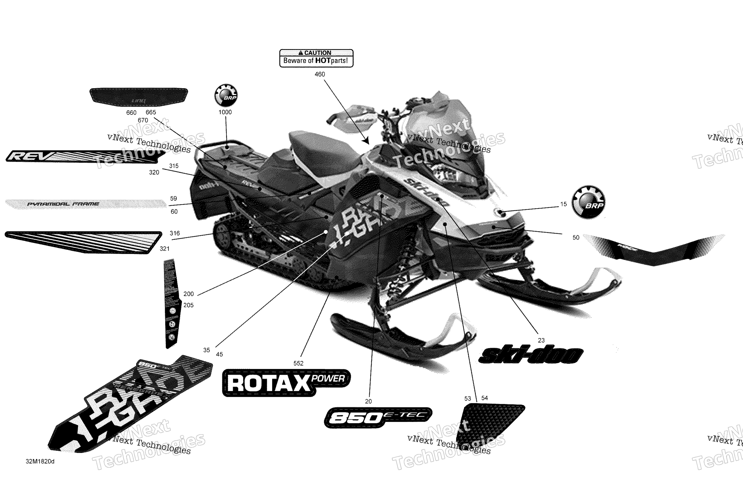 Наклейки Renegade - 850E-Tec - Package X