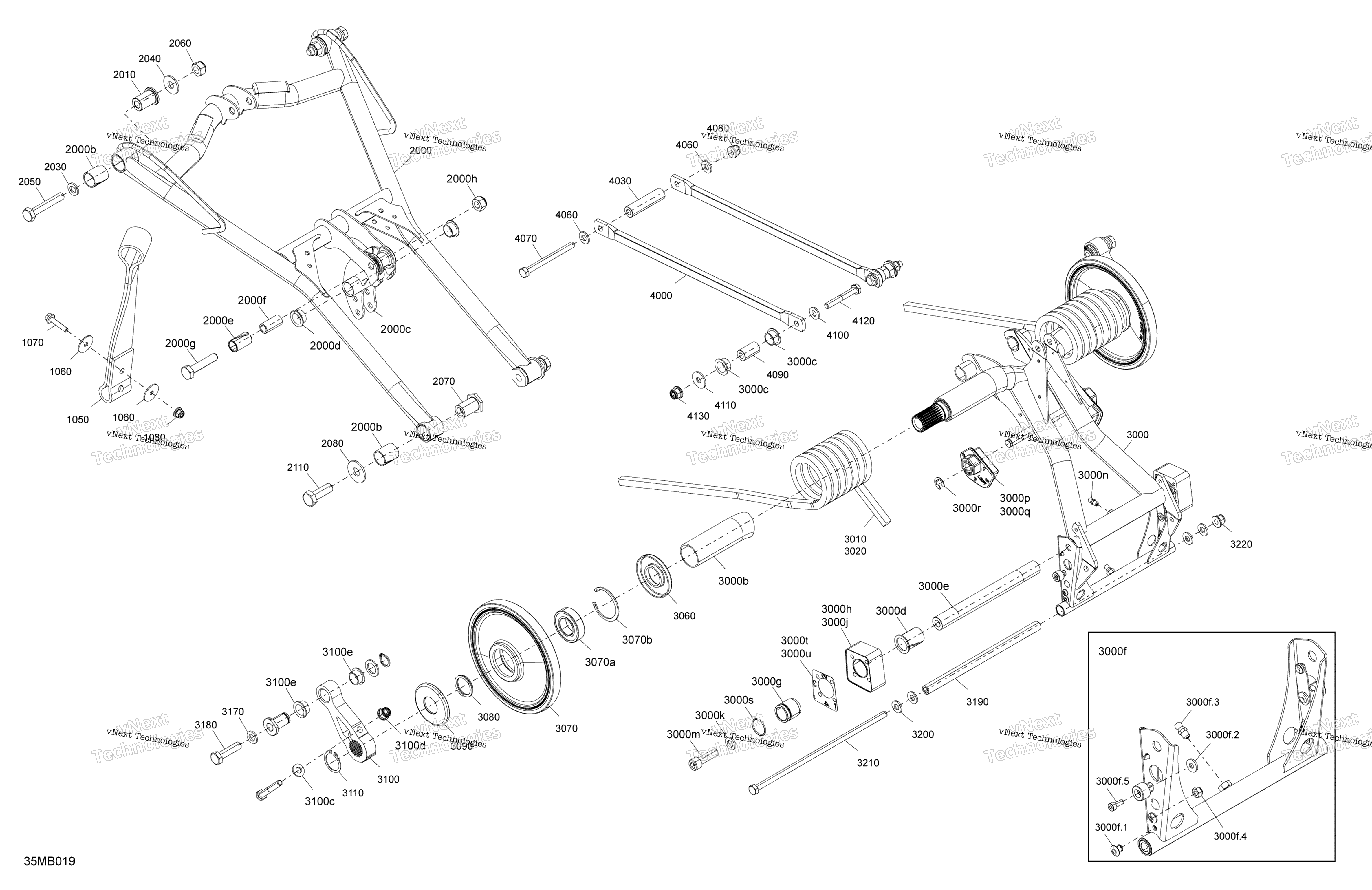 Подвеска - Rear - Upper Section - Without Quick Adjust System