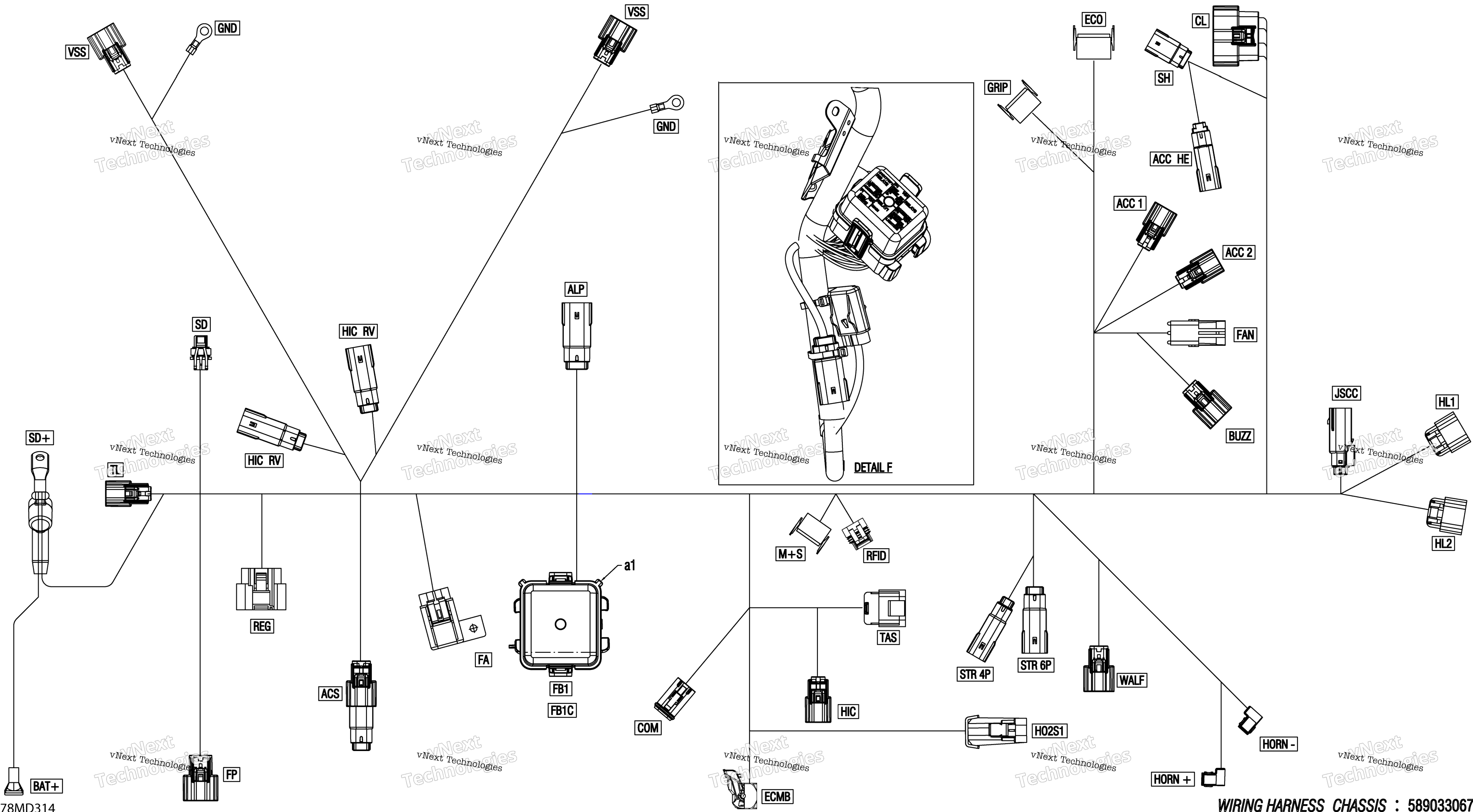 Электрооборудование - Main Harness - 515179662