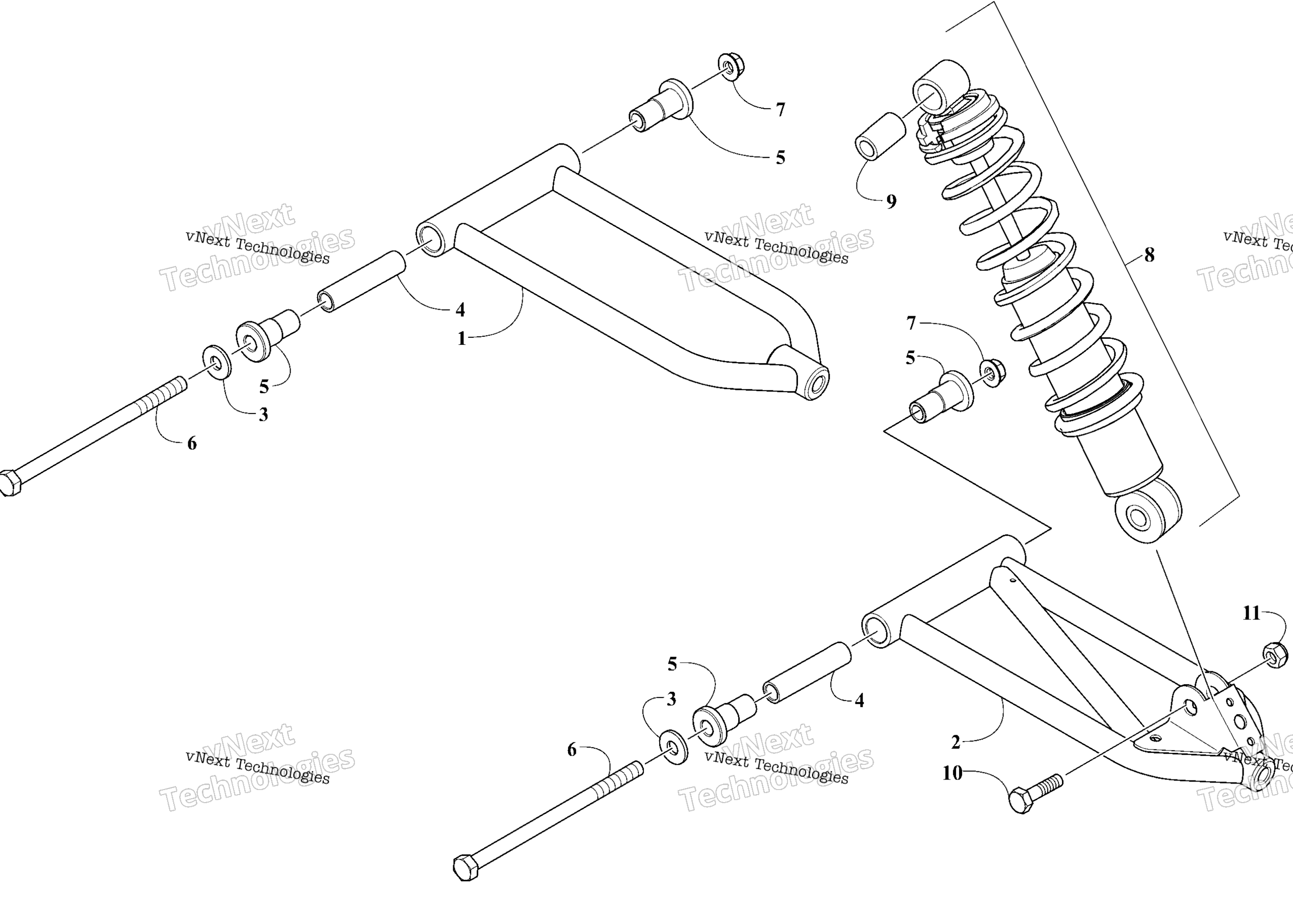 Передняя часть Suspension Arm