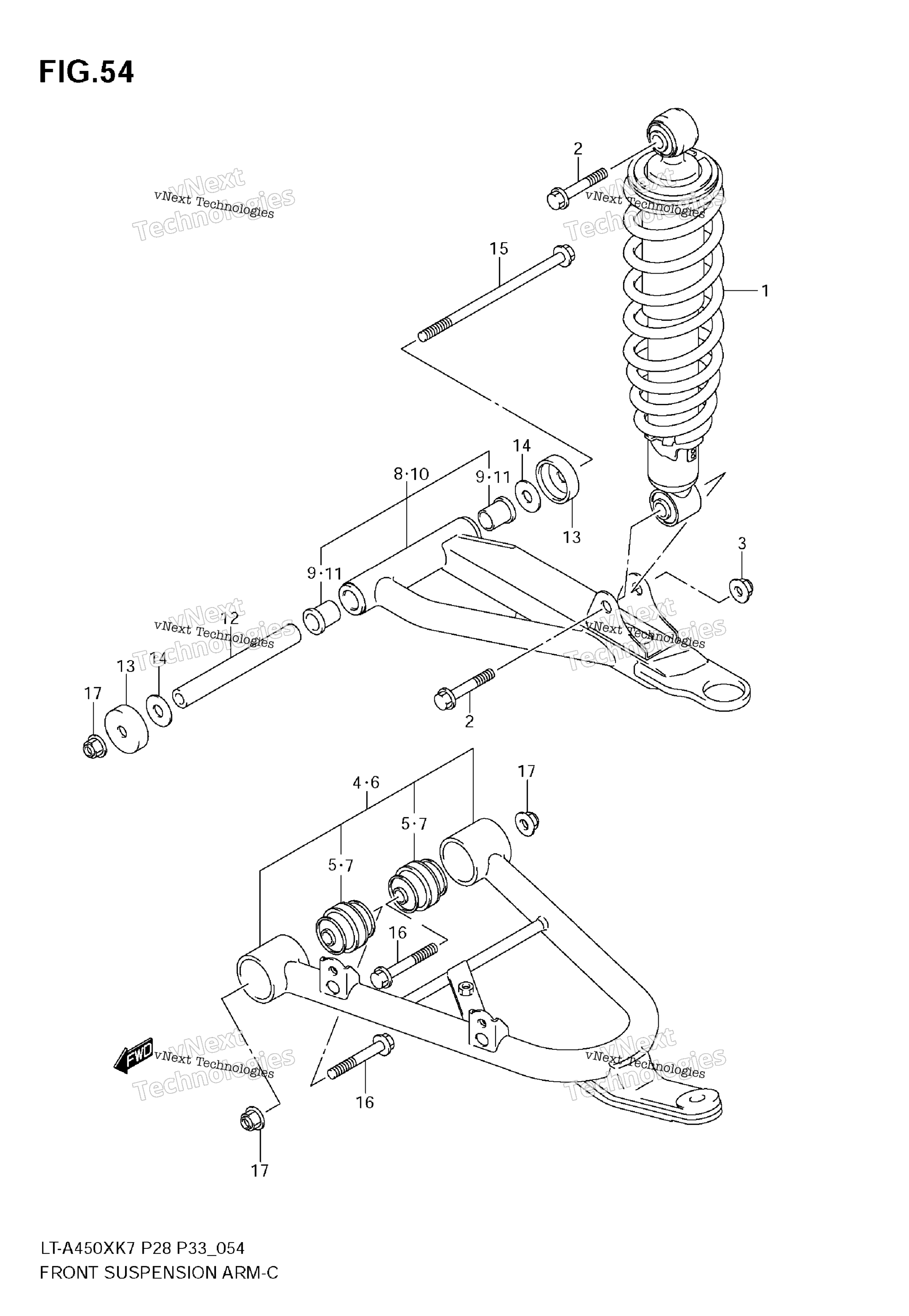 Передняя часть Suspension Arm (Model K7)