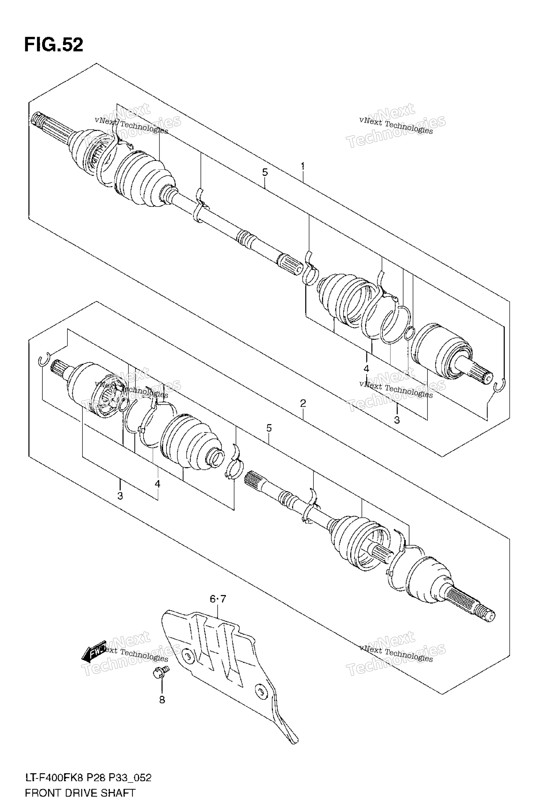 Передняя часть Drive Shaft