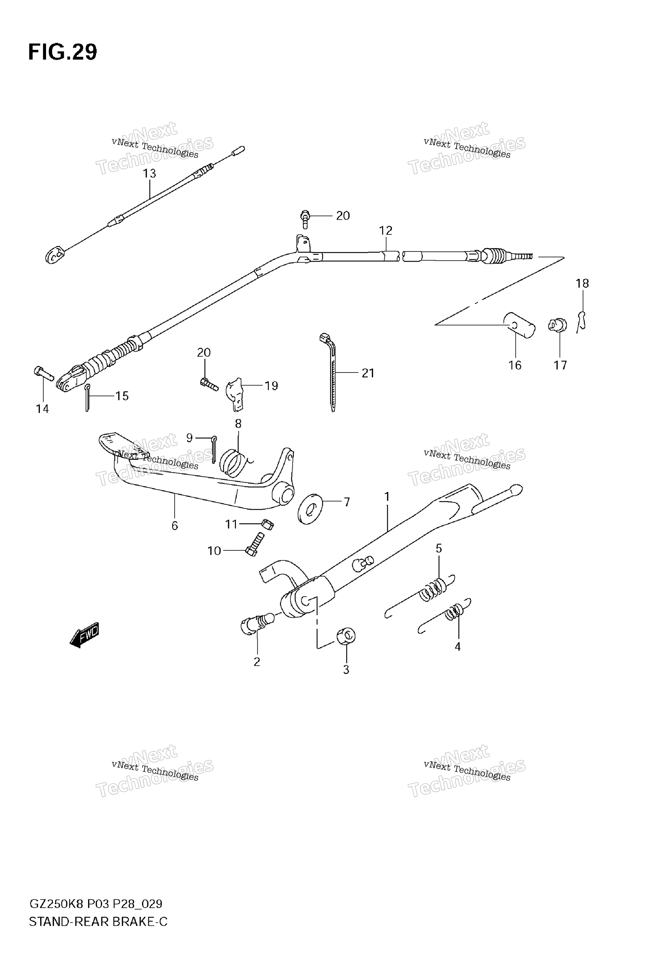 Подставка - Rear Brake