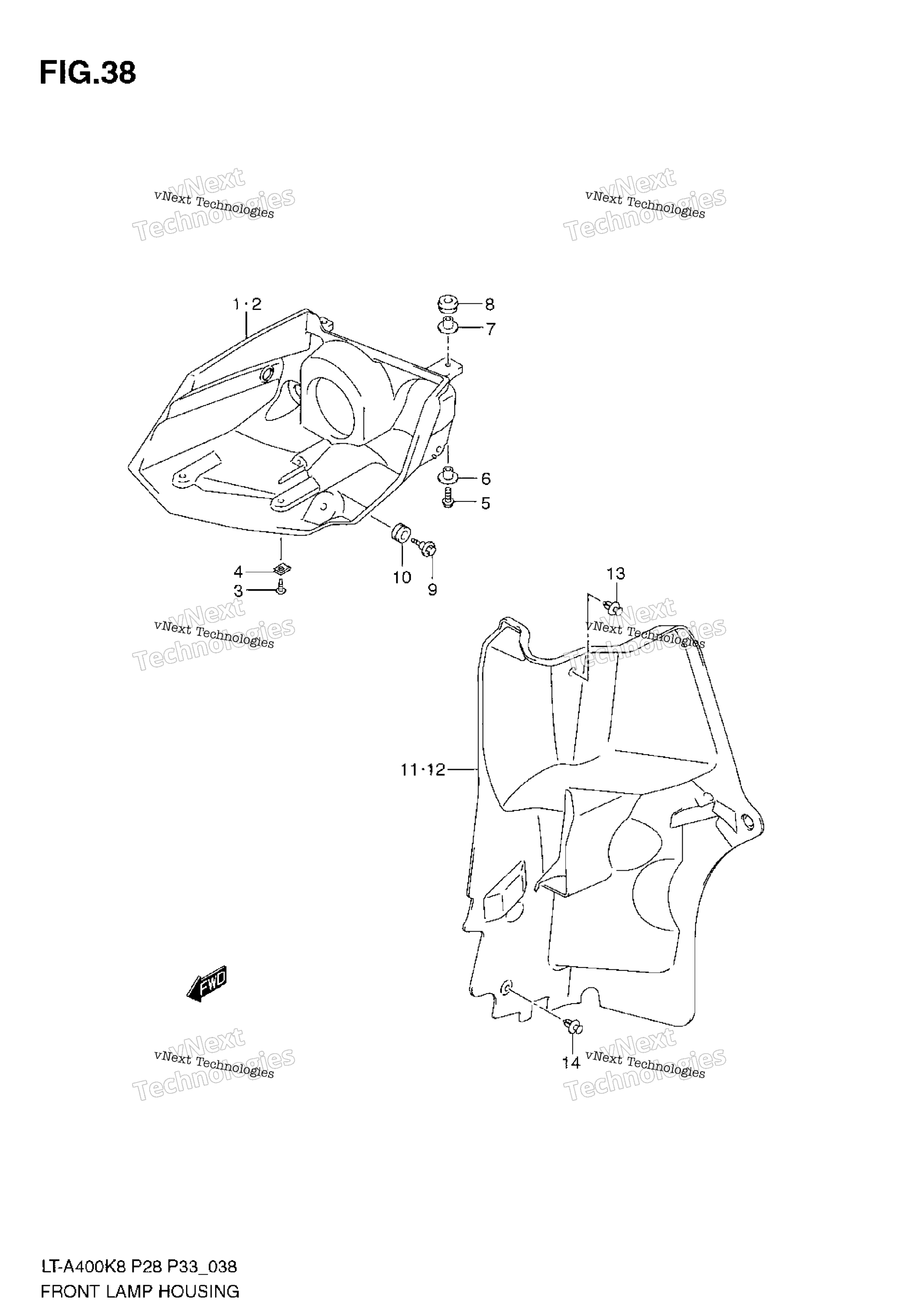Передняя часть Lamp Housing