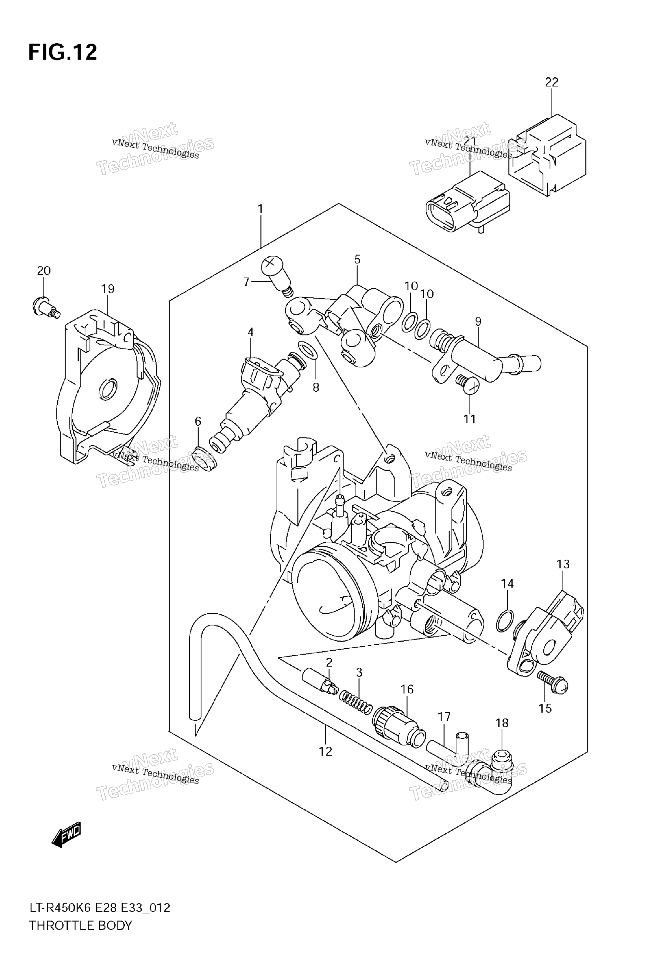 Throttle Body (Model K6/K7/K8)