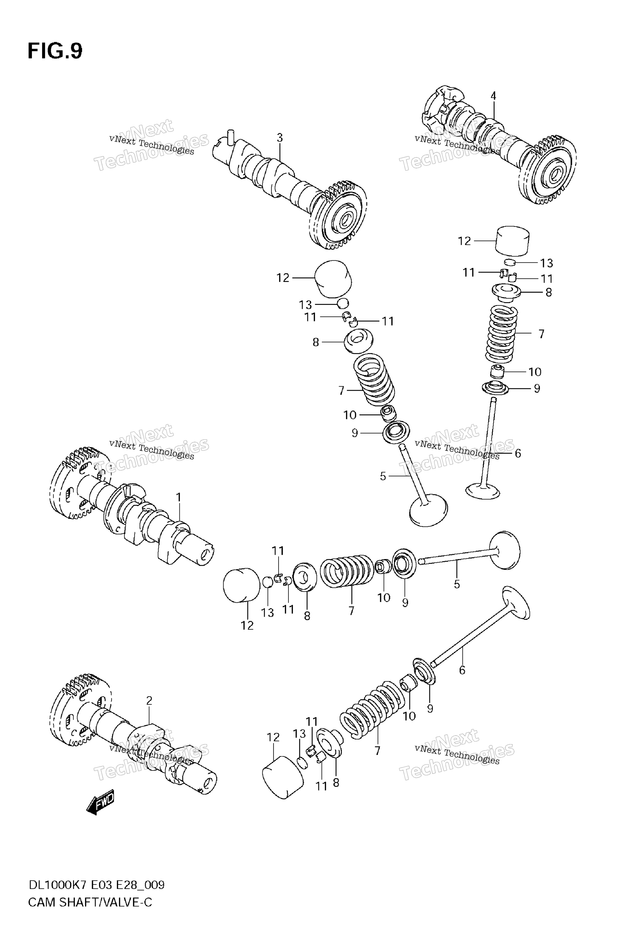 CAMSHAFT / клапан