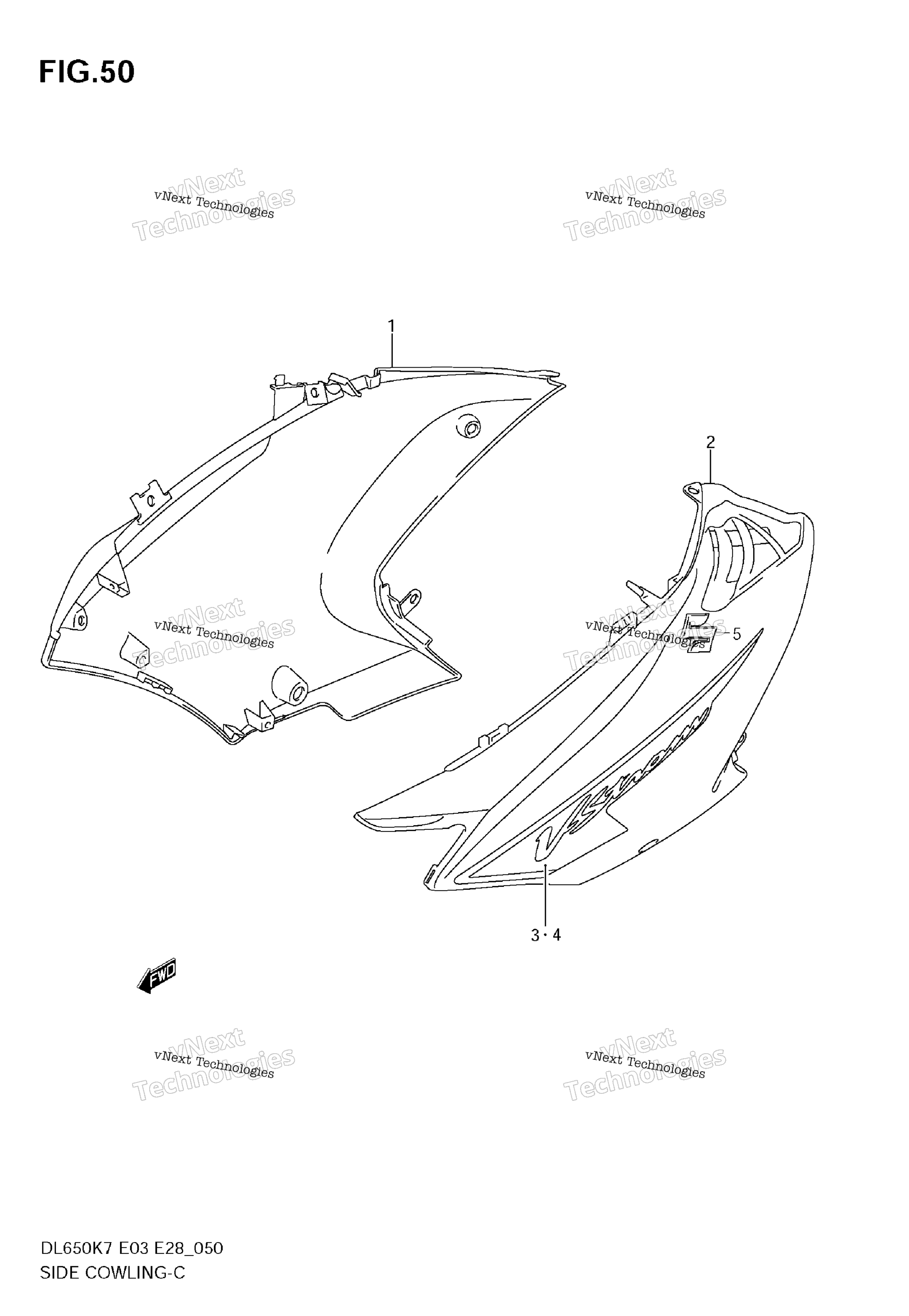 Боковой обтекатель (Model K7)