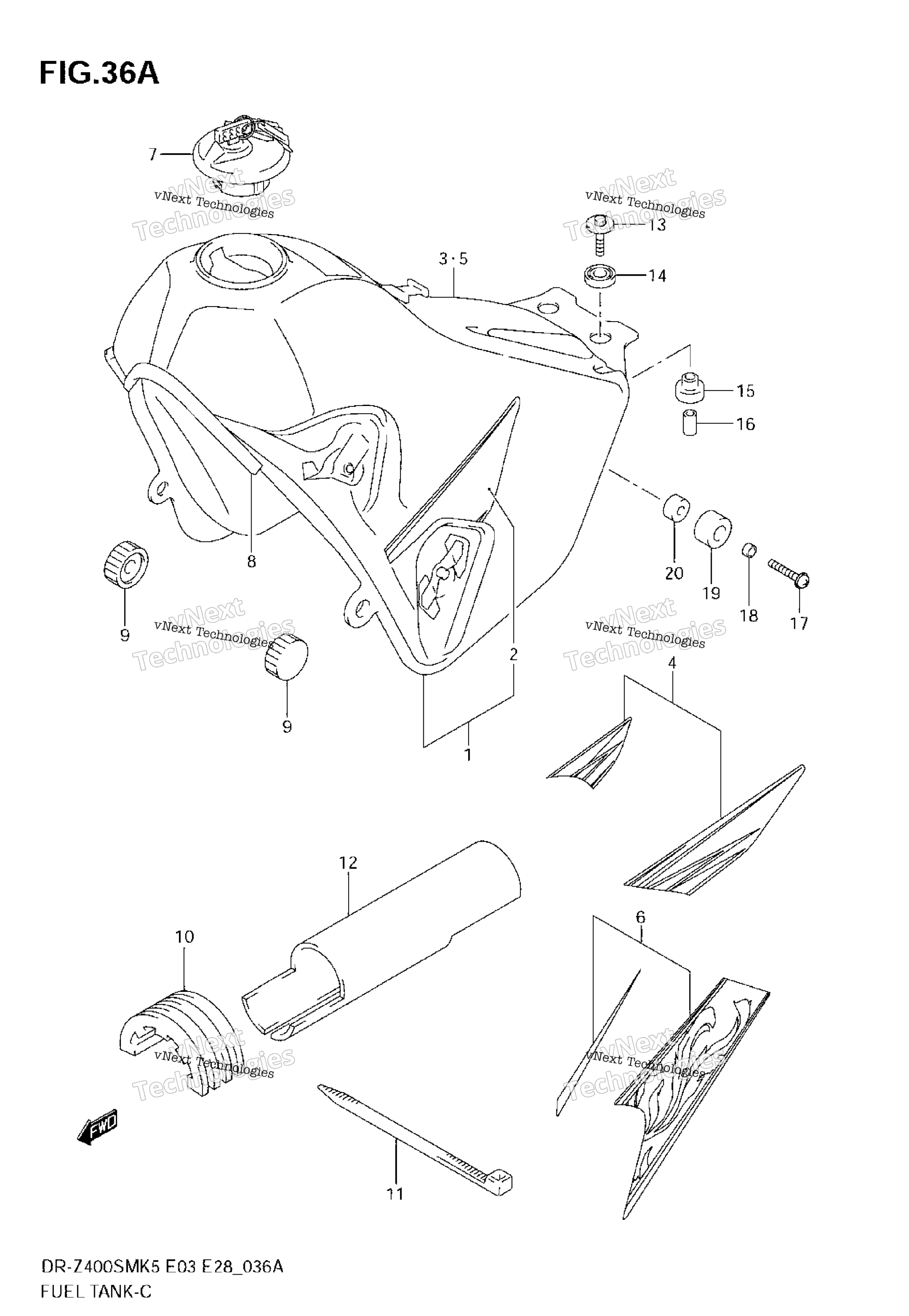 Топливный бак (Model K7/K8)