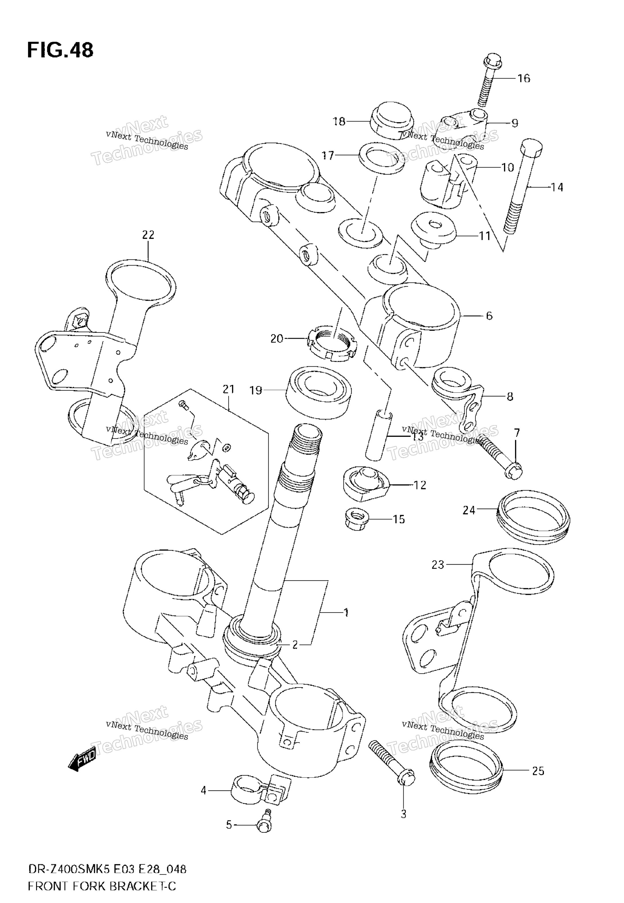 Передняя вилка Bracket (Model K5/K6)