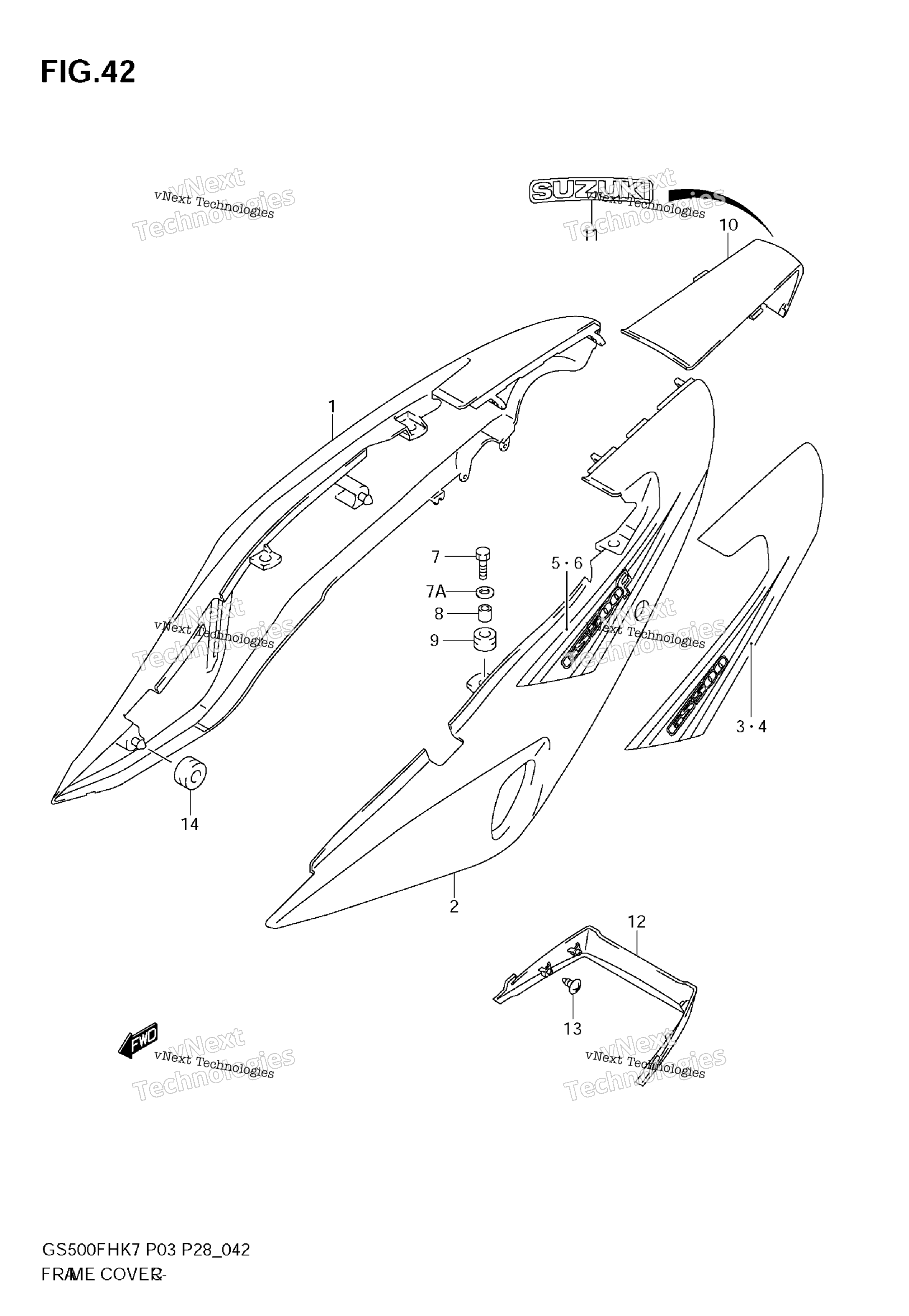 Крышка рамы (Model K7)