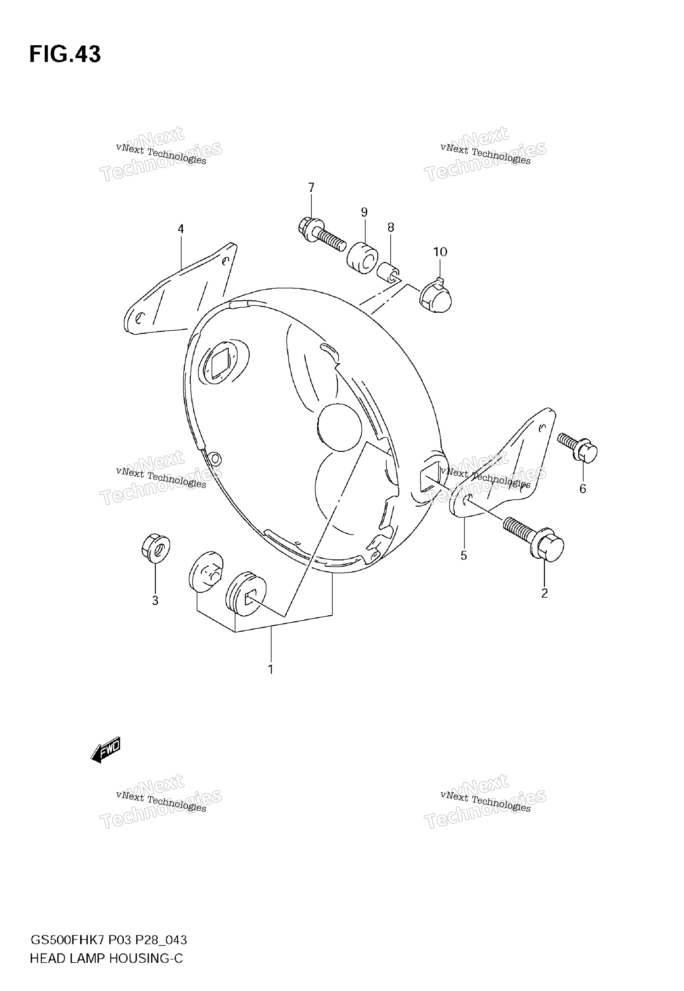 Корпус фары (Without Cowling)