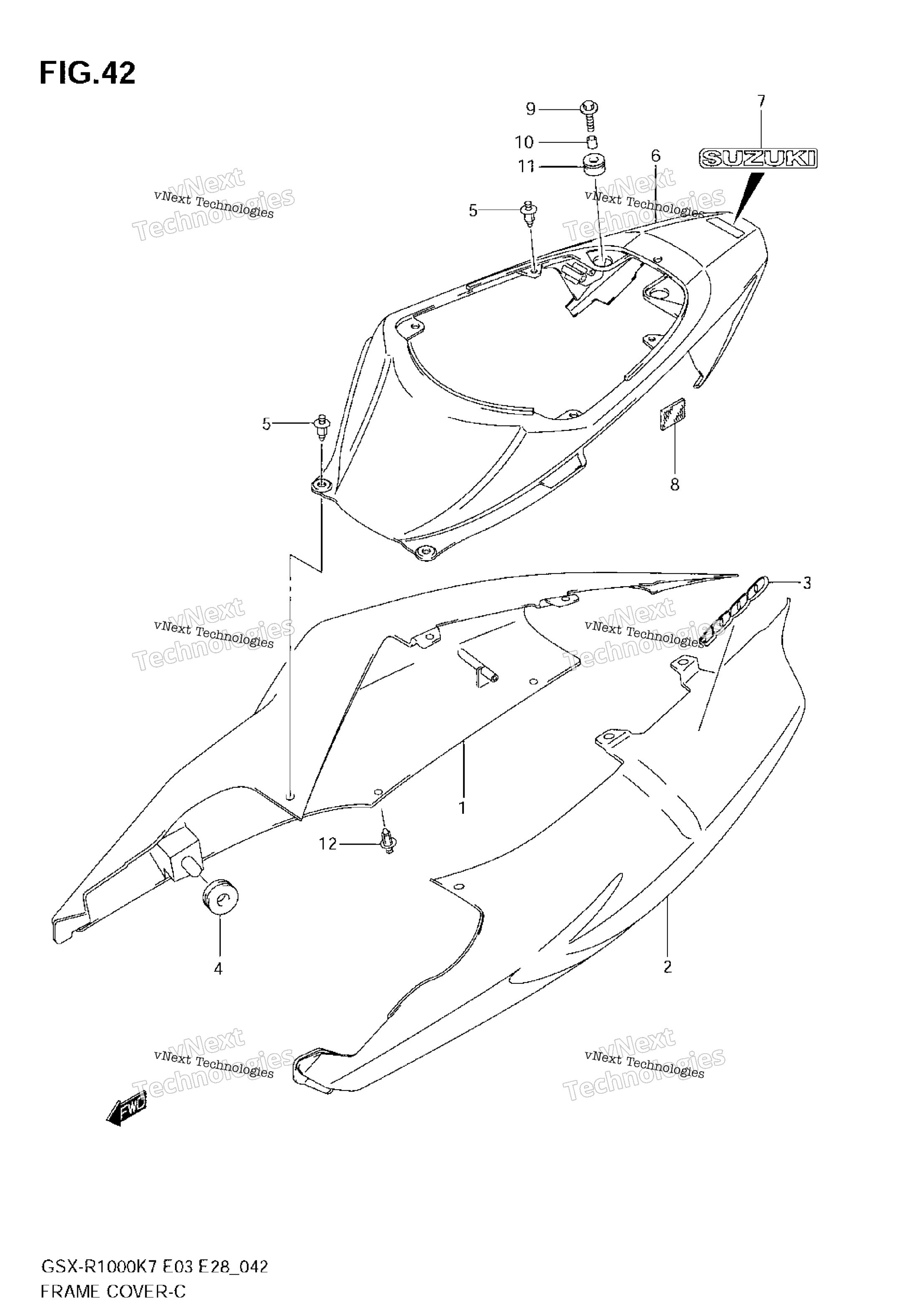 Крышка рамы (Model K7)