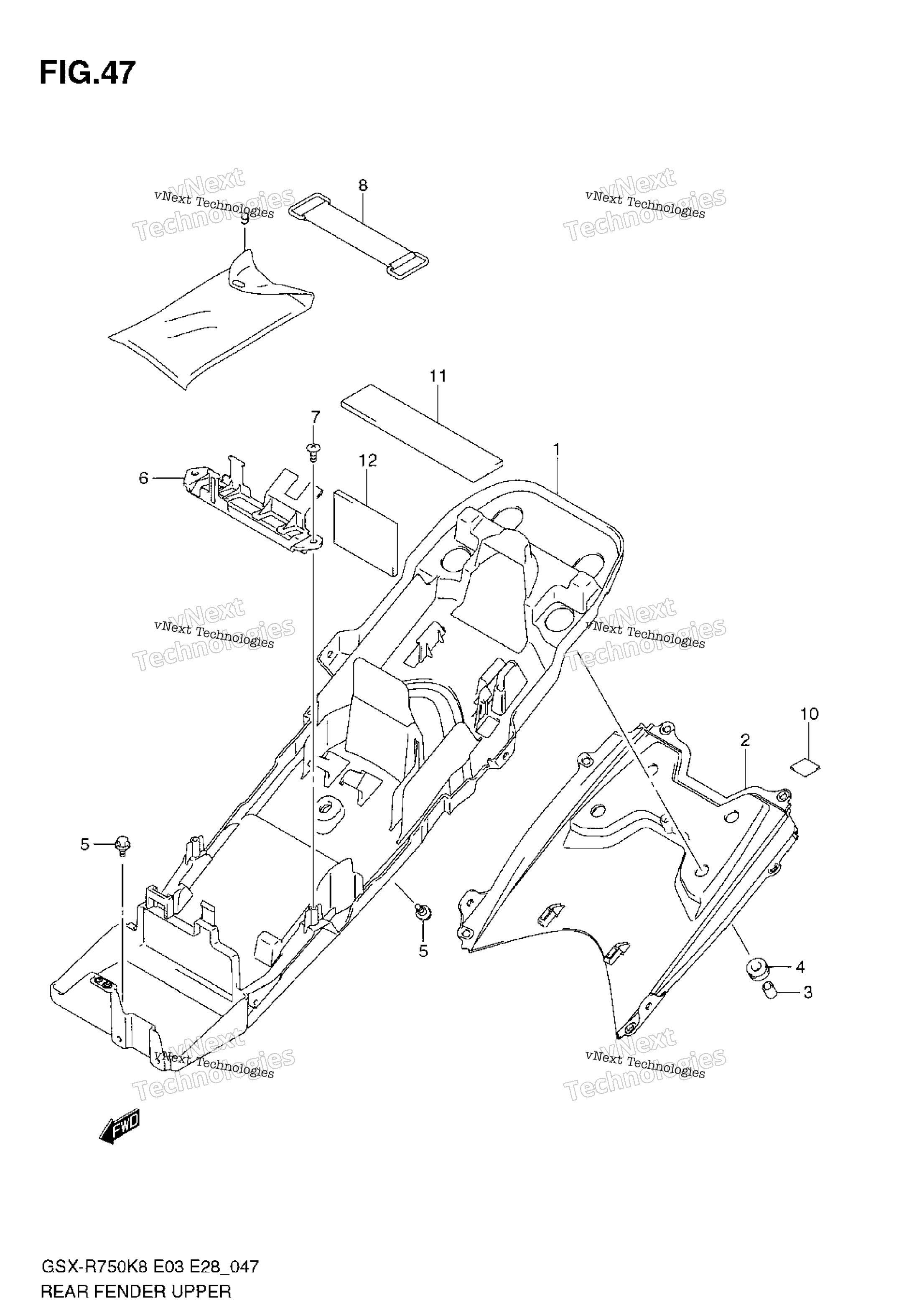 Задняя часть Fender Upper