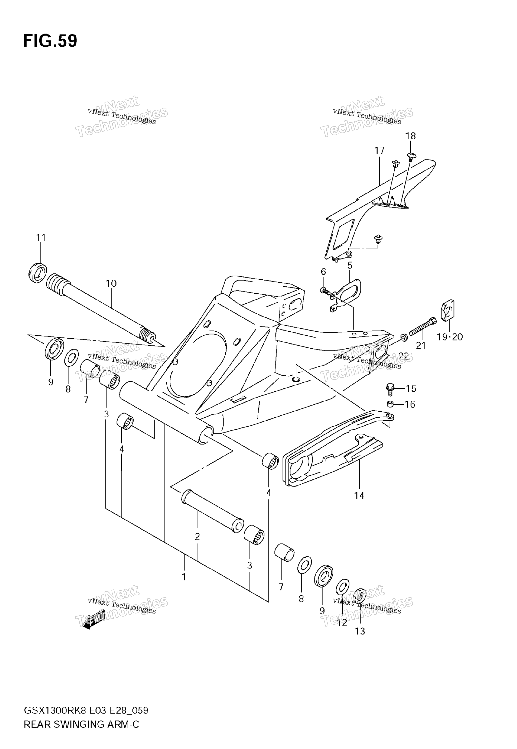задний Swinging Arm