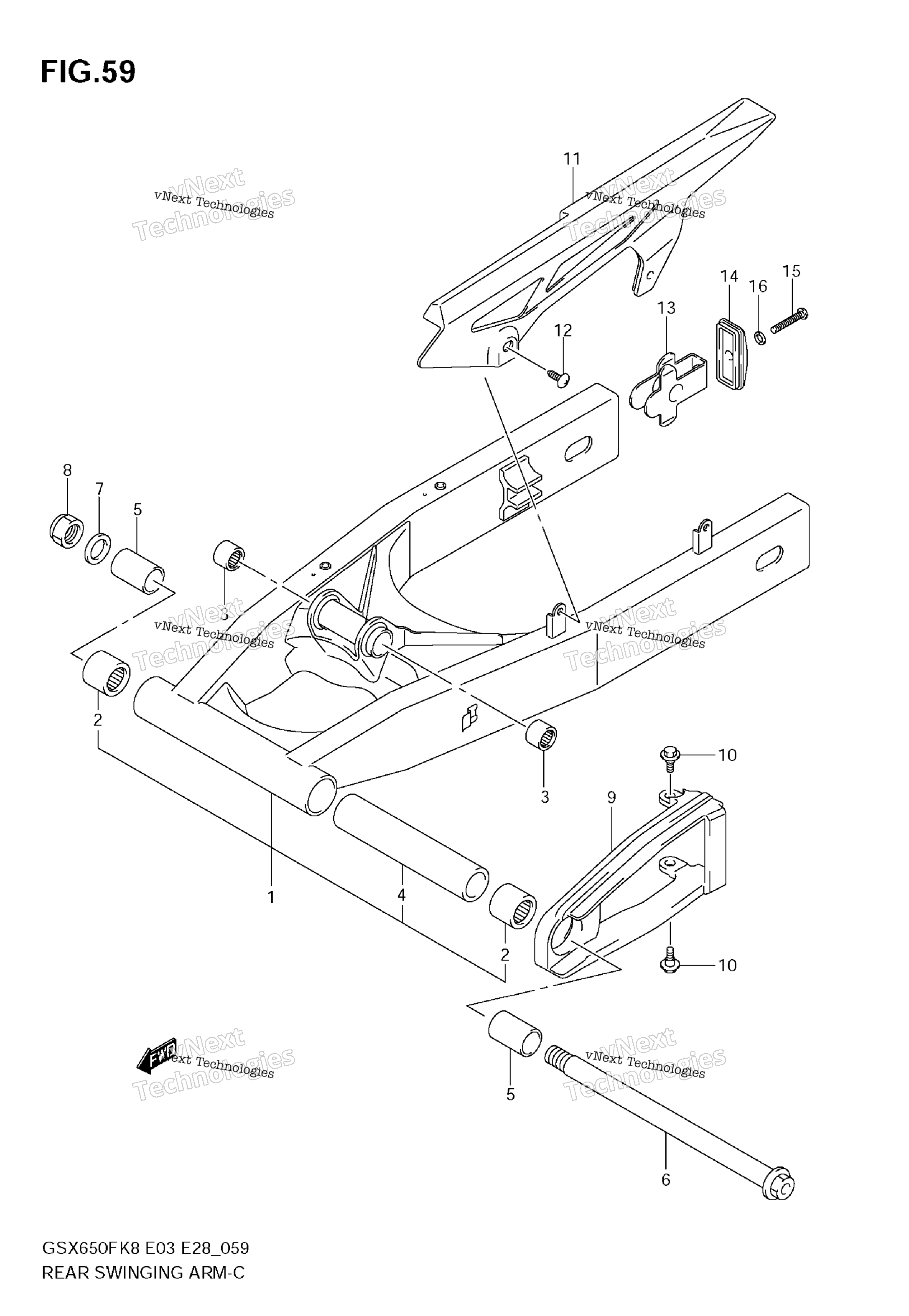 задний Swinging Arm