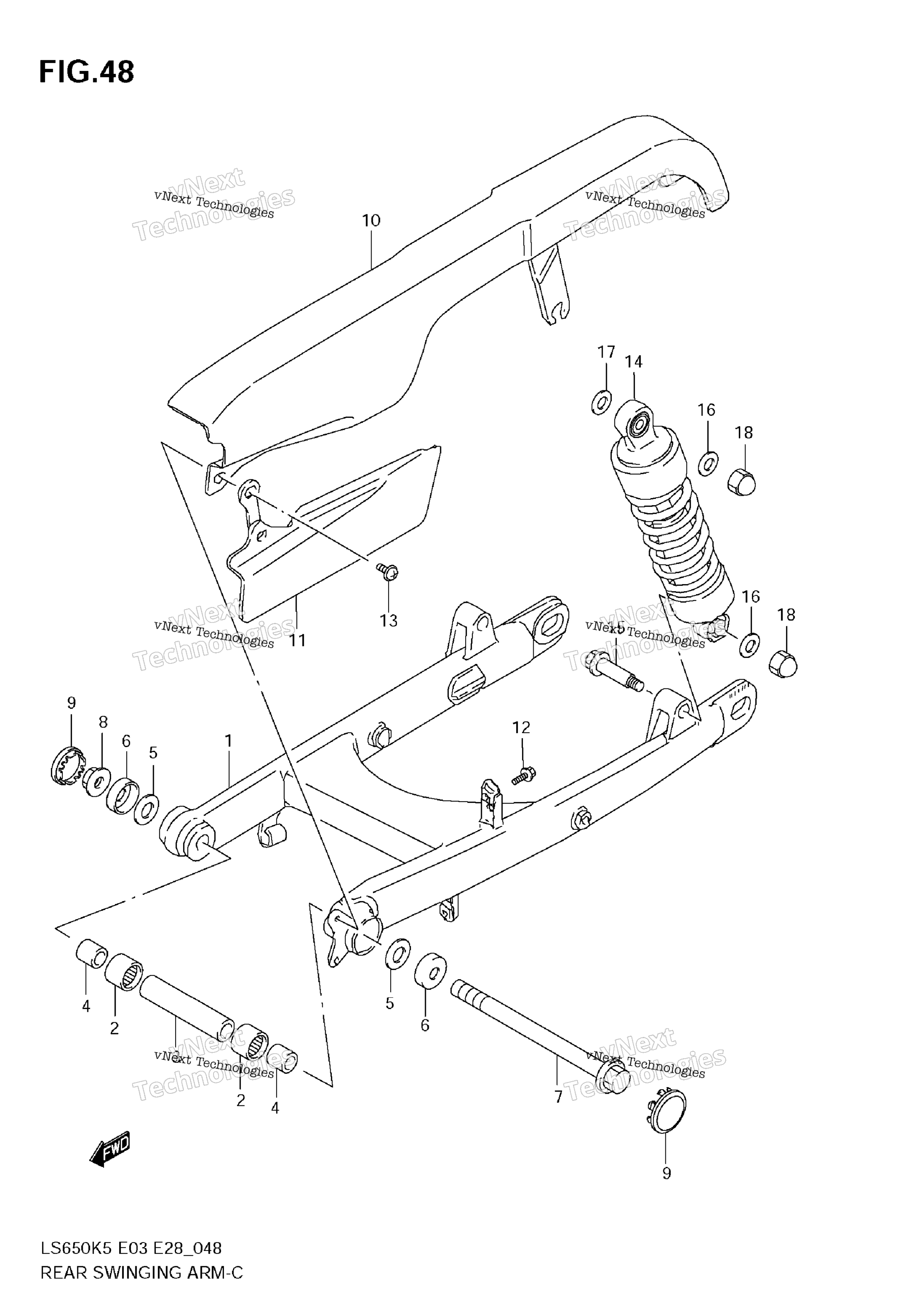 задний Swinging Arm