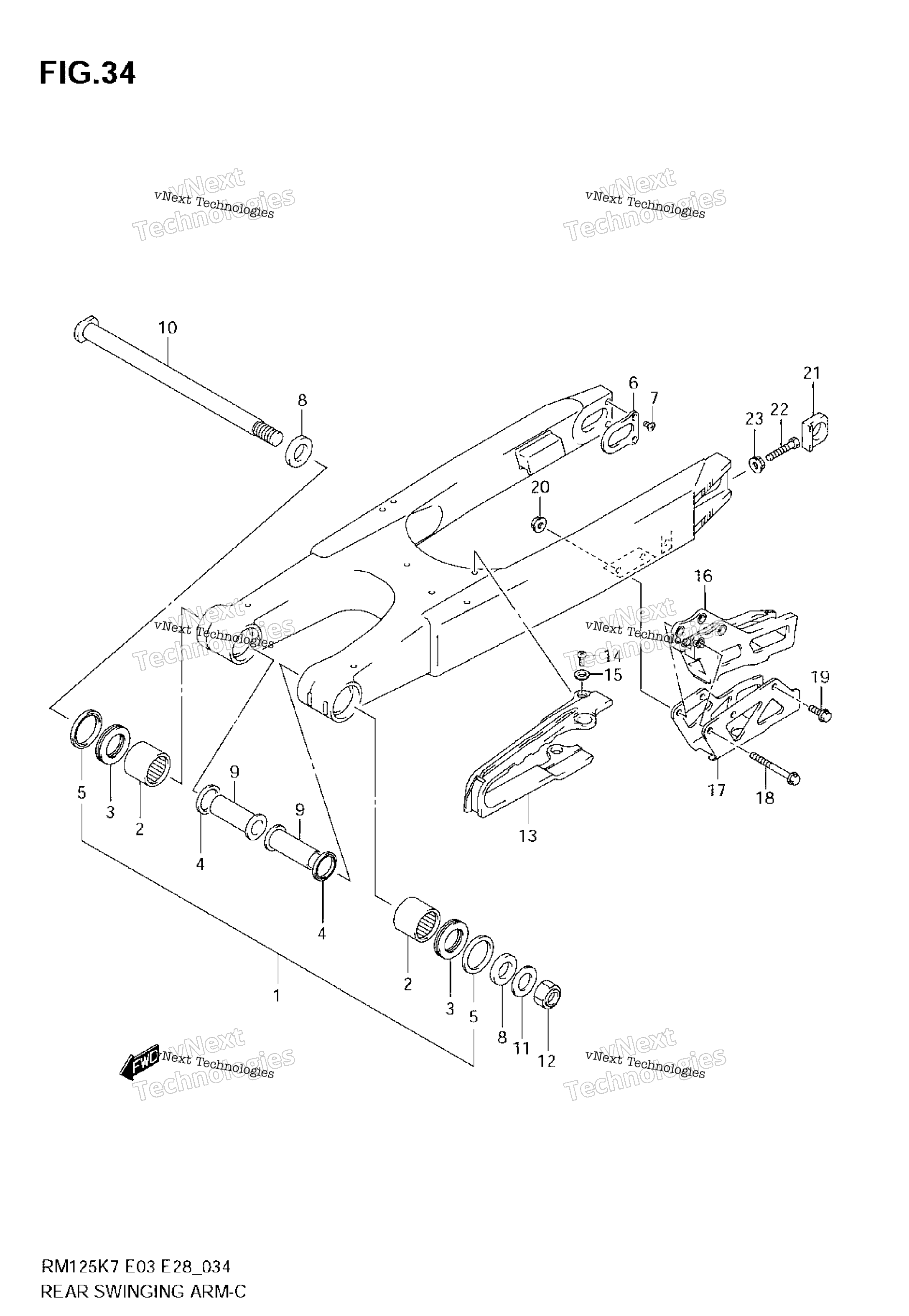 задний Swinging Arm