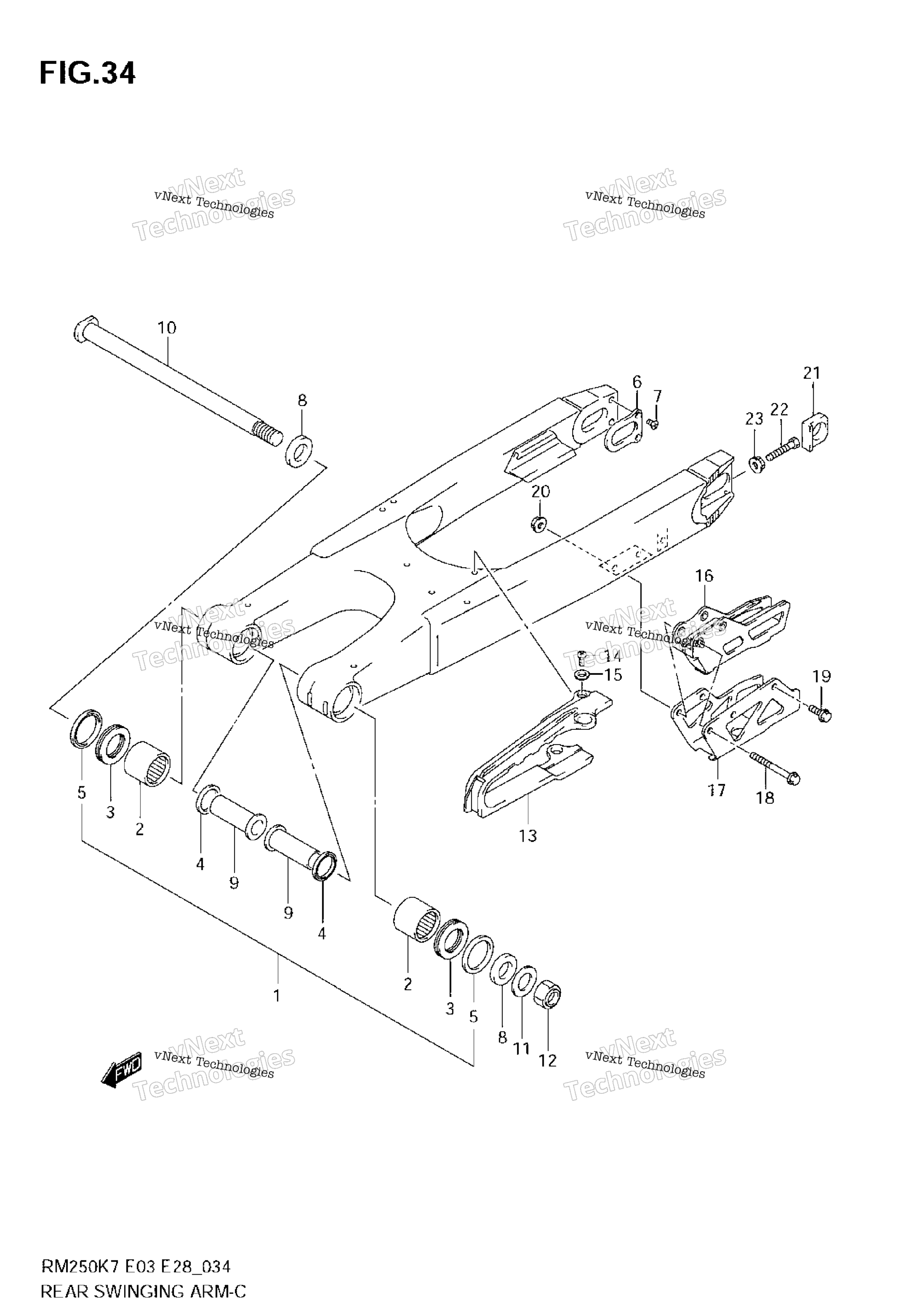 задний Swinging Arm