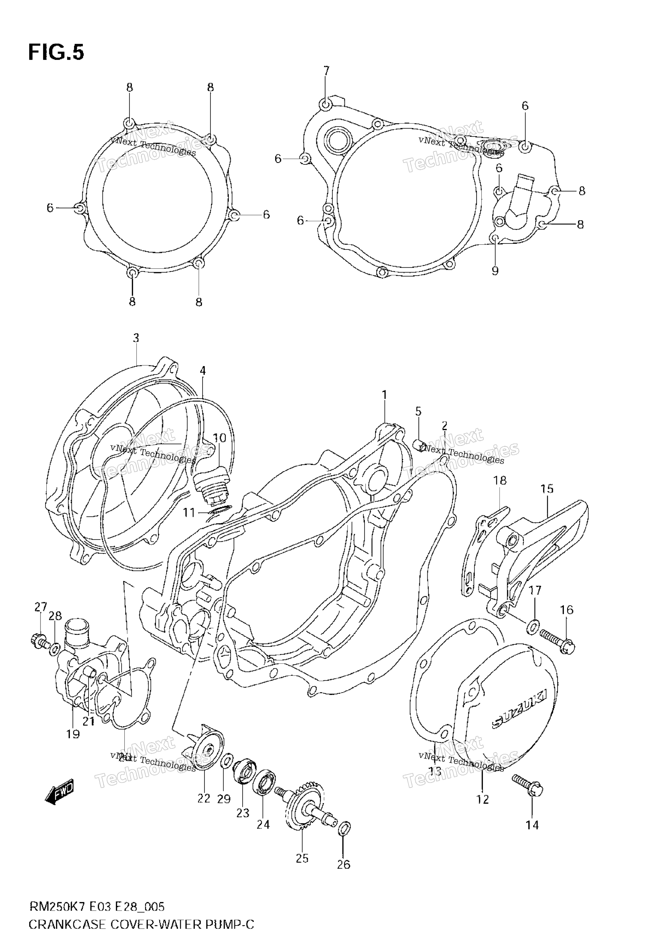 Картер Cover-Water Pump