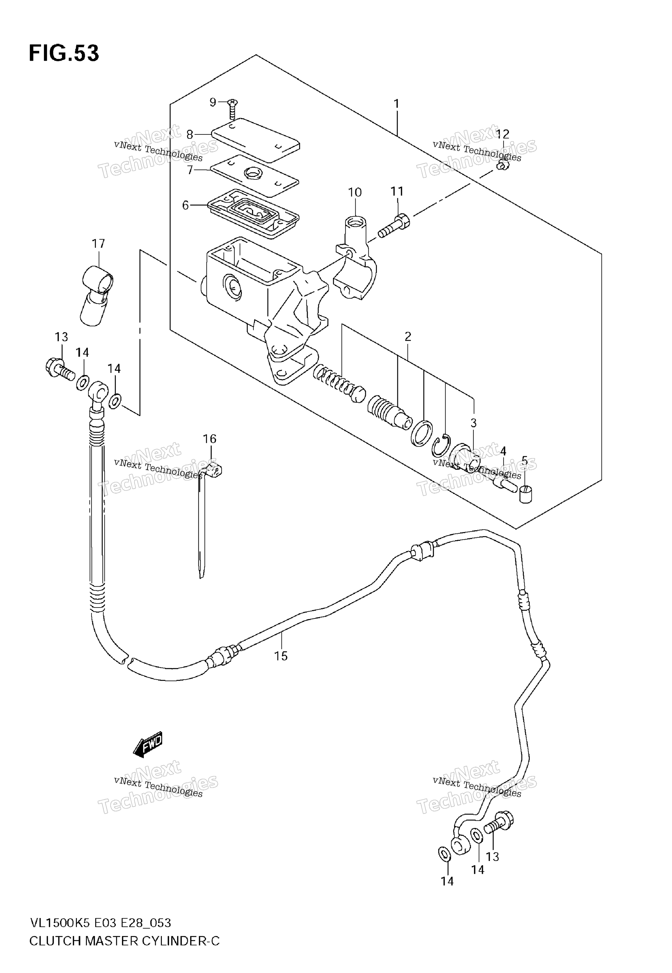 Сцепление Master Cylinder (Model K5/K6)