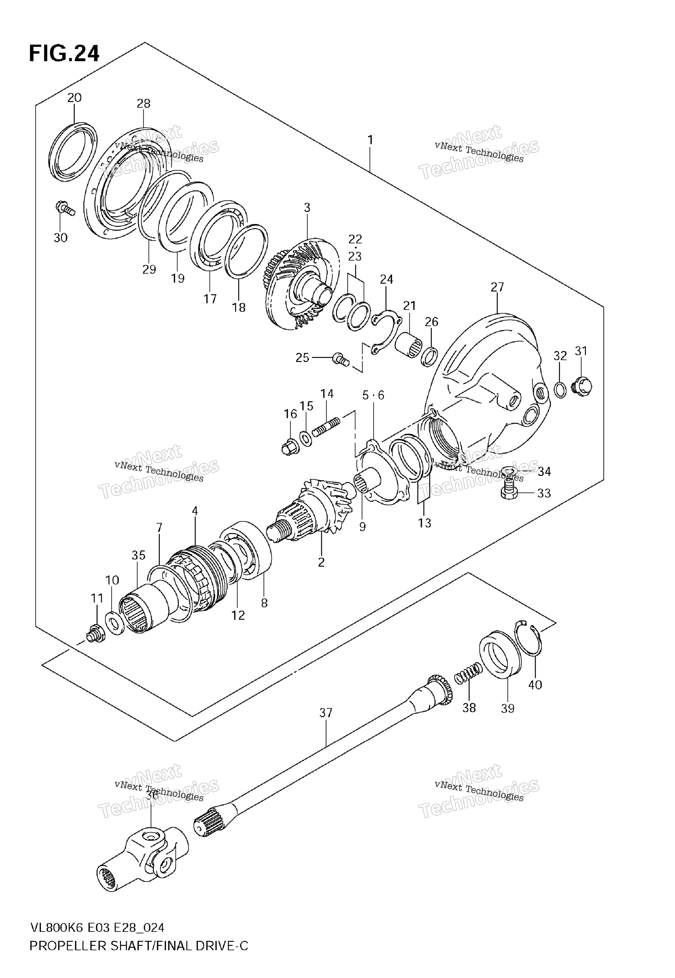 Propeller Shaft Final привод передача (See Note)