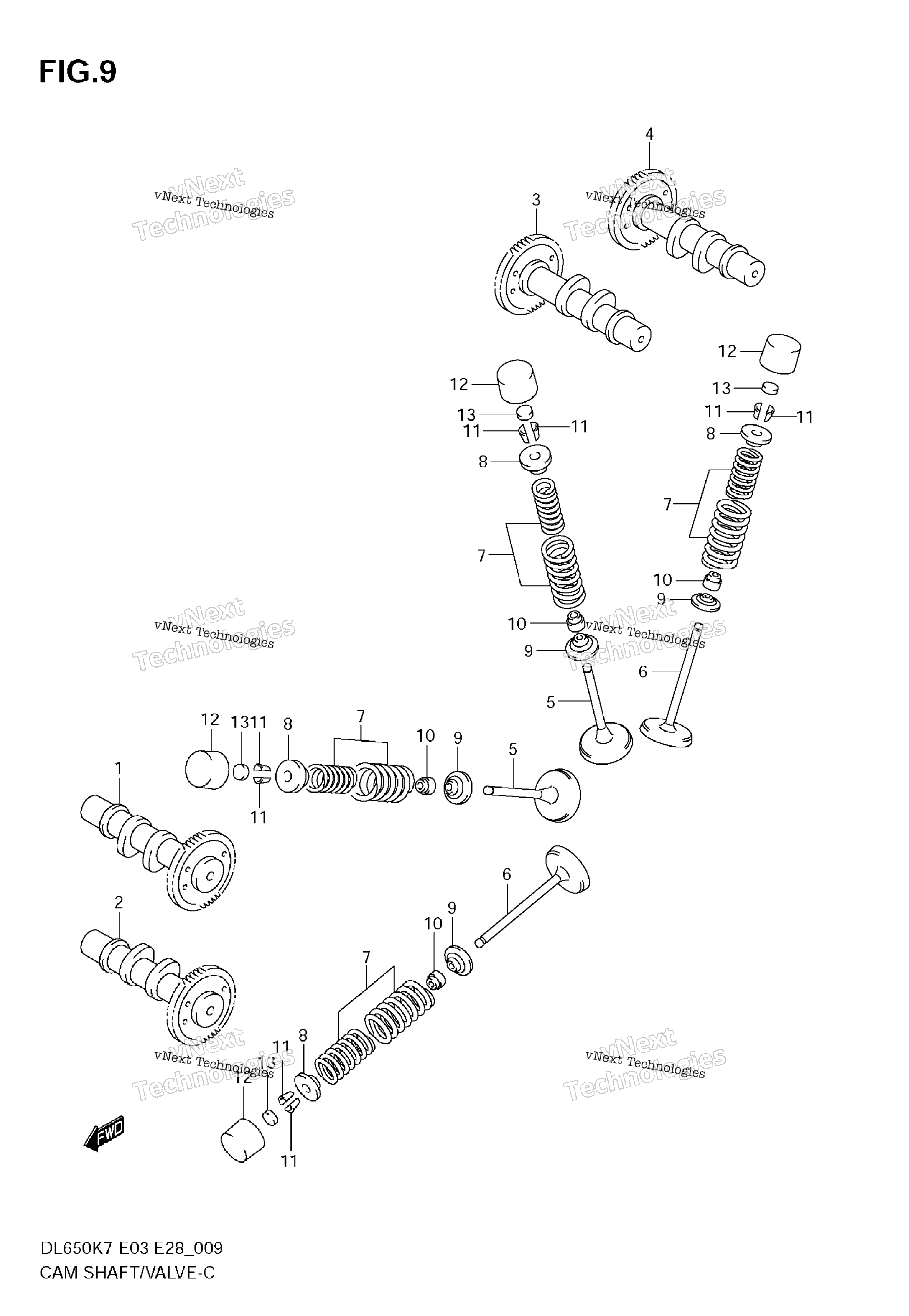 CAMSHAFT / клапан