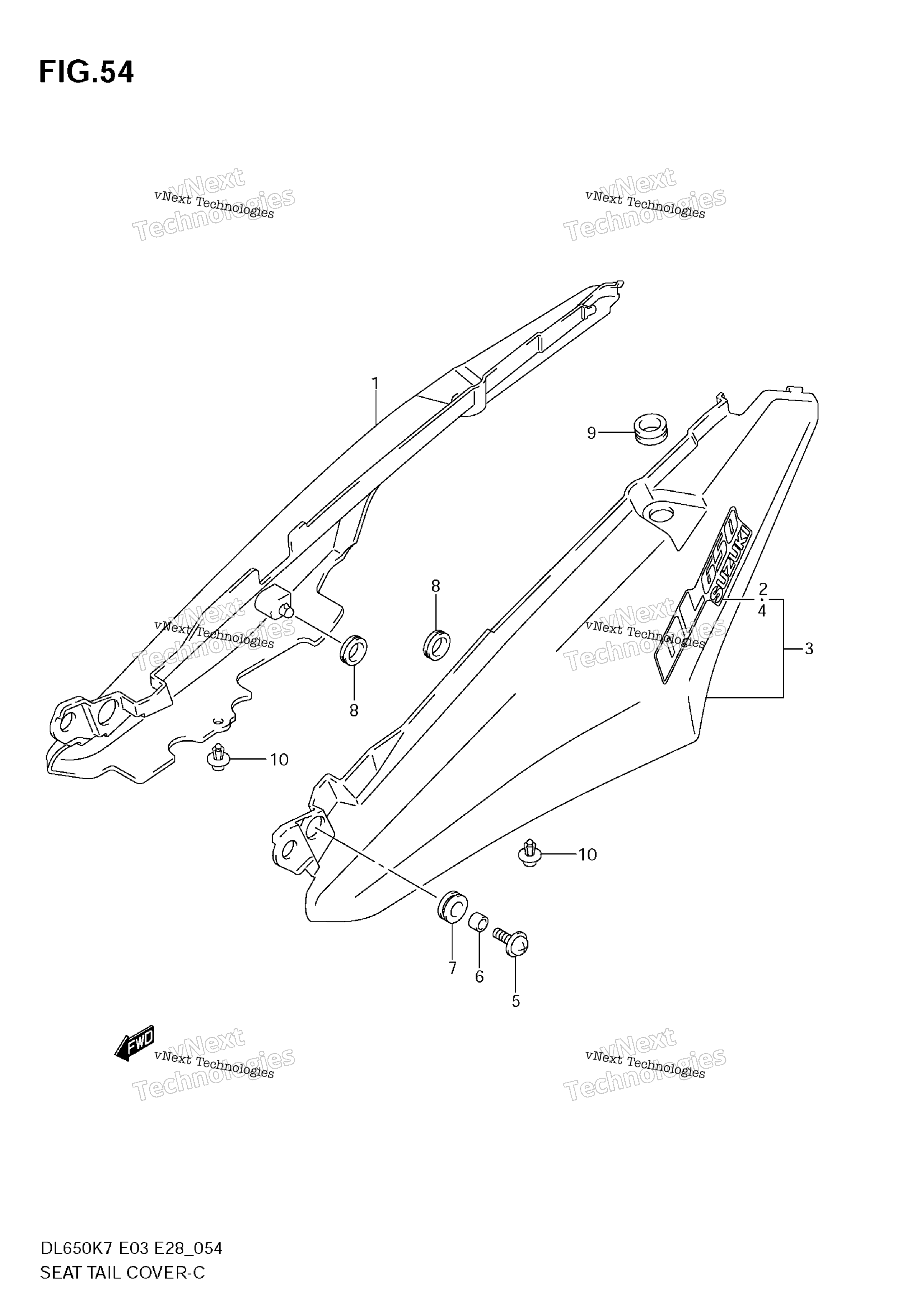 сиденье Tail крышка (Model K7)