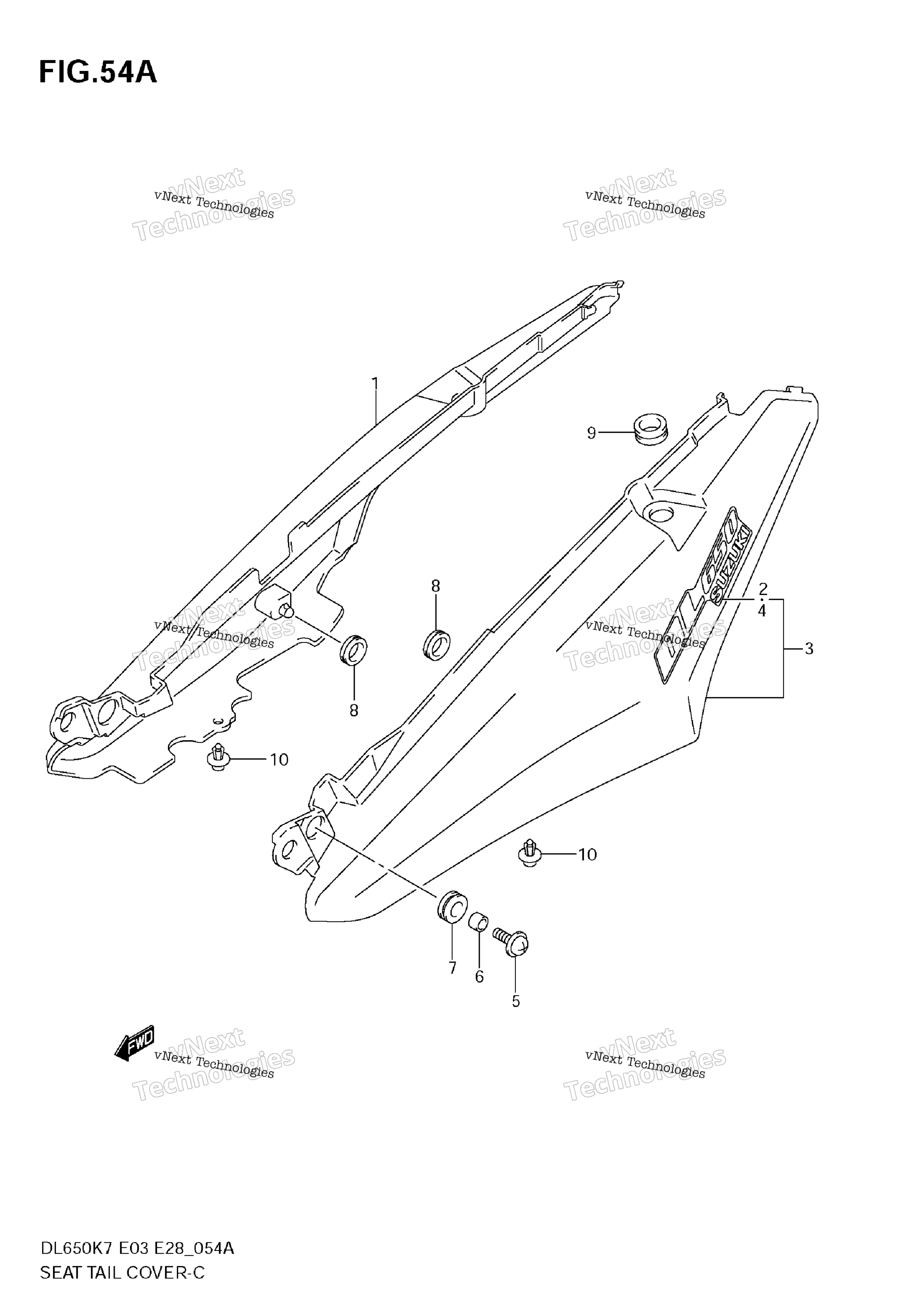сиденье Tail крышка (Model K8)