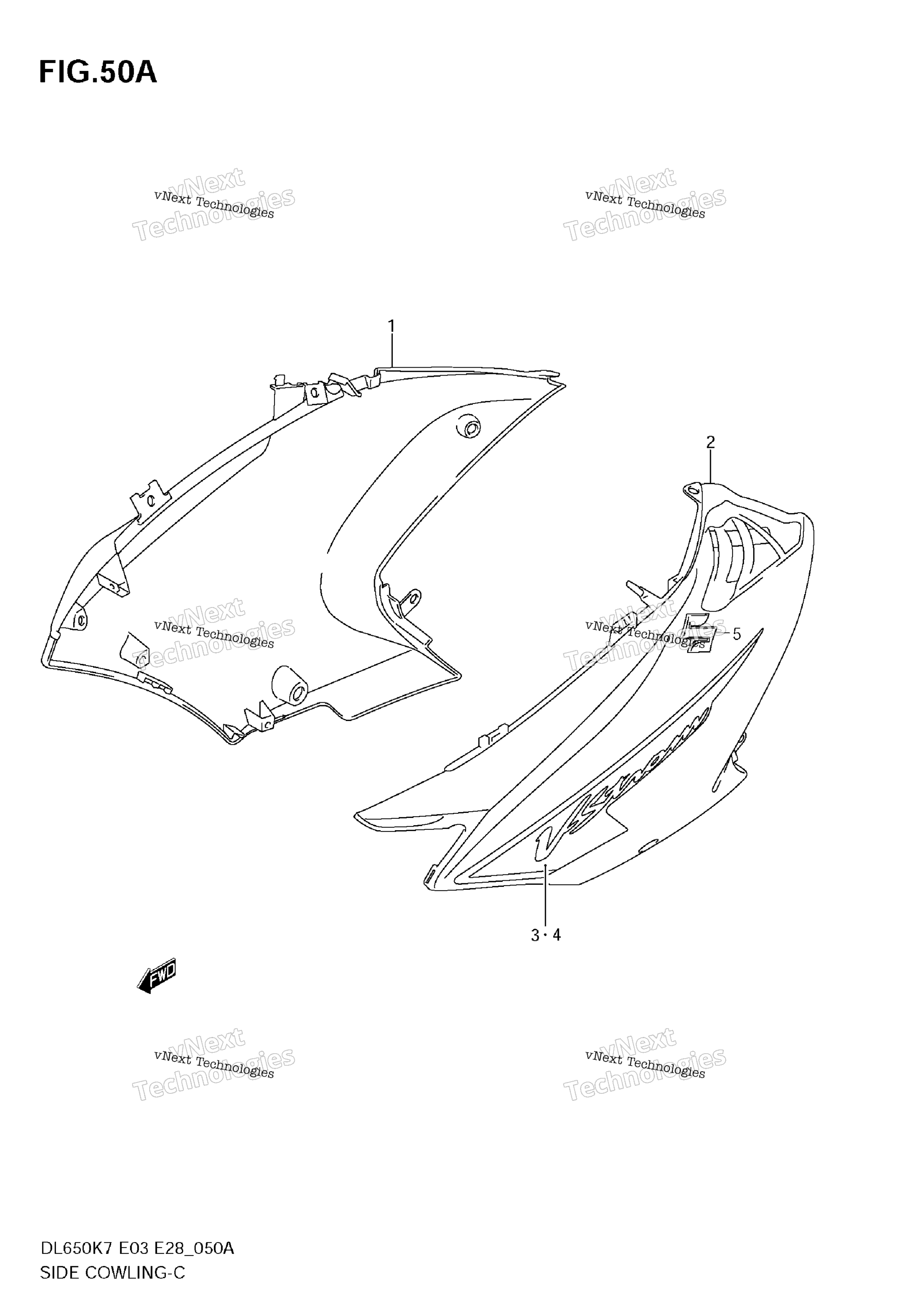 Боковой обтекатель (Model K8)