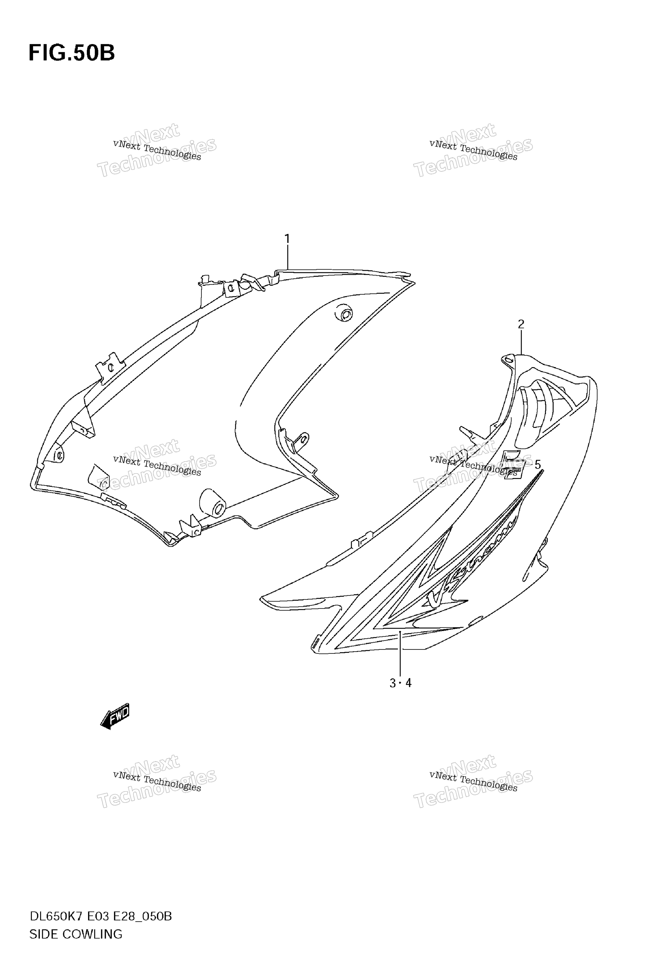 Боковой обтекатель (Model K9)