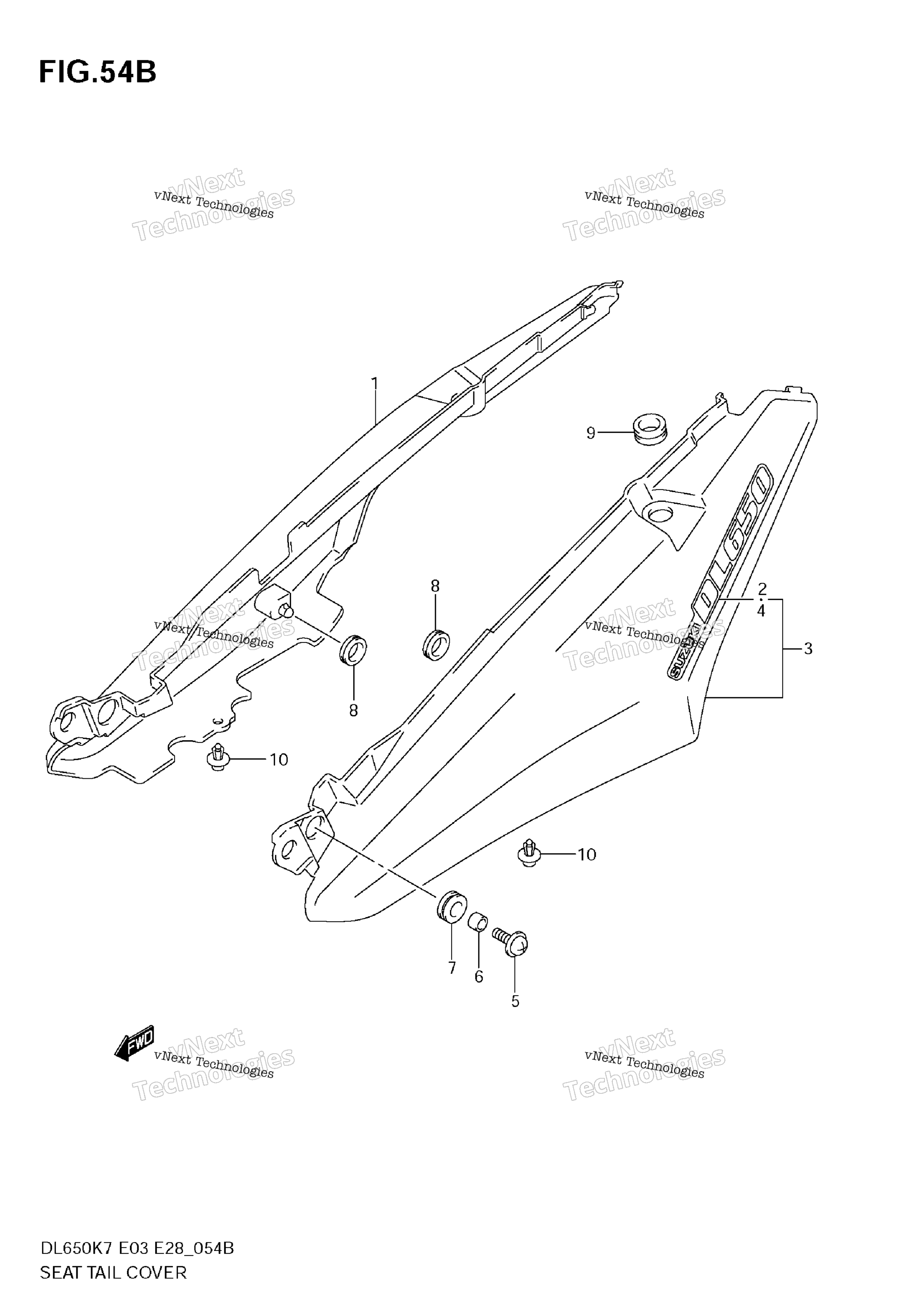 сиденье Tail крышка (Model K9)
